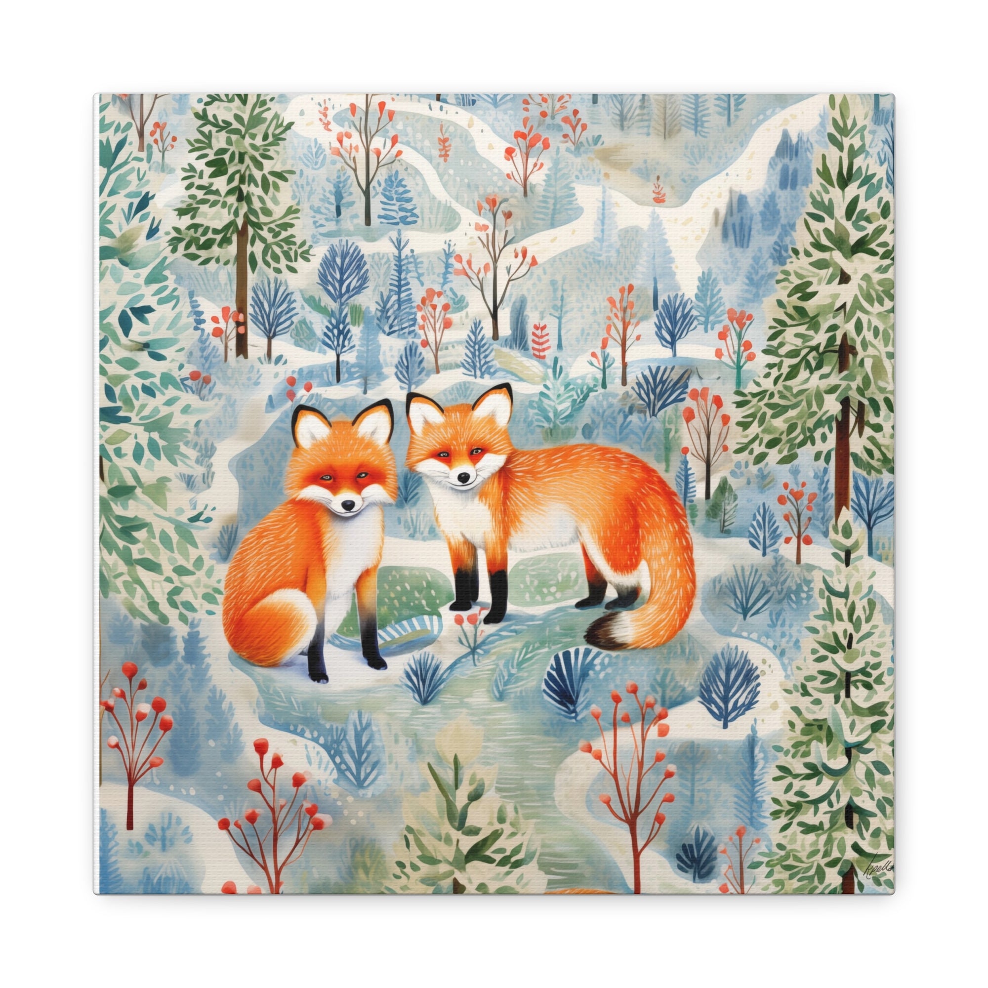 Fox Friend Trails - Available in 4 Sizes - Matte Canvas