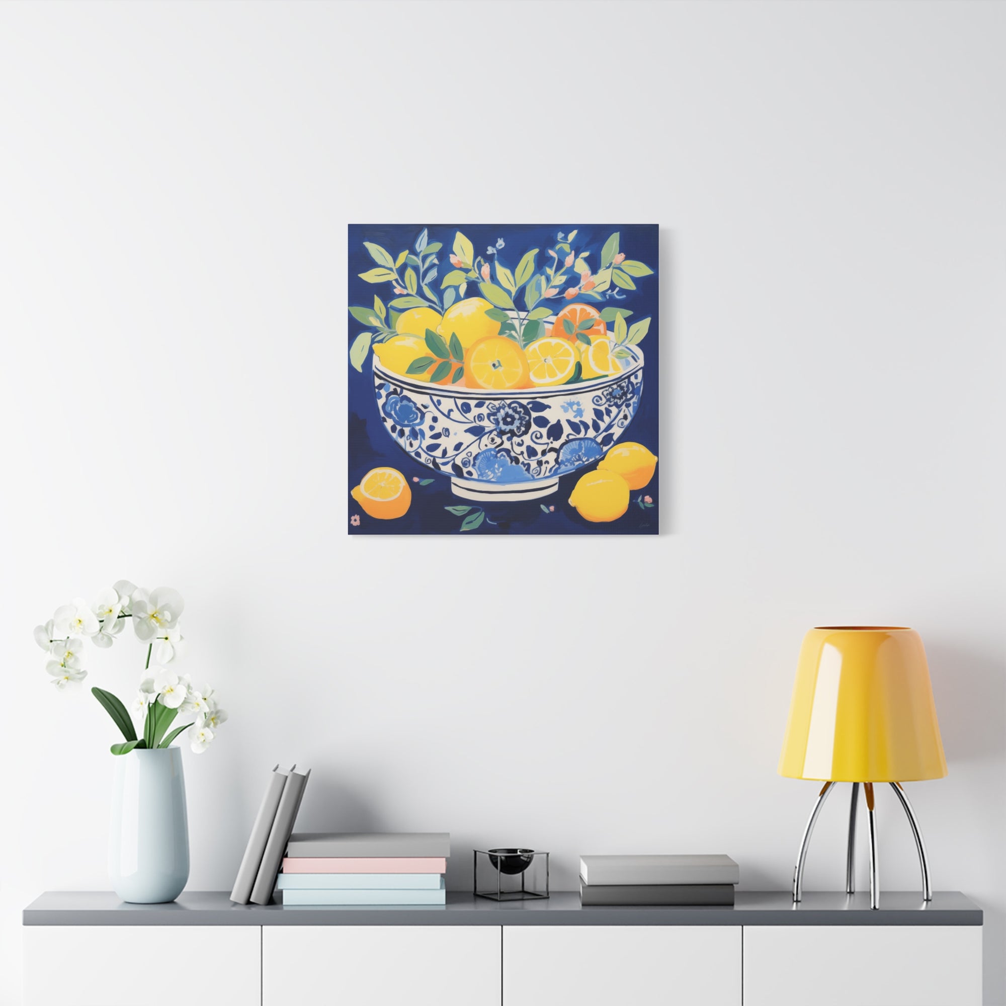 Bowlful of Juicy Lemons  - Available in 4 Sizes - Matte Canvas