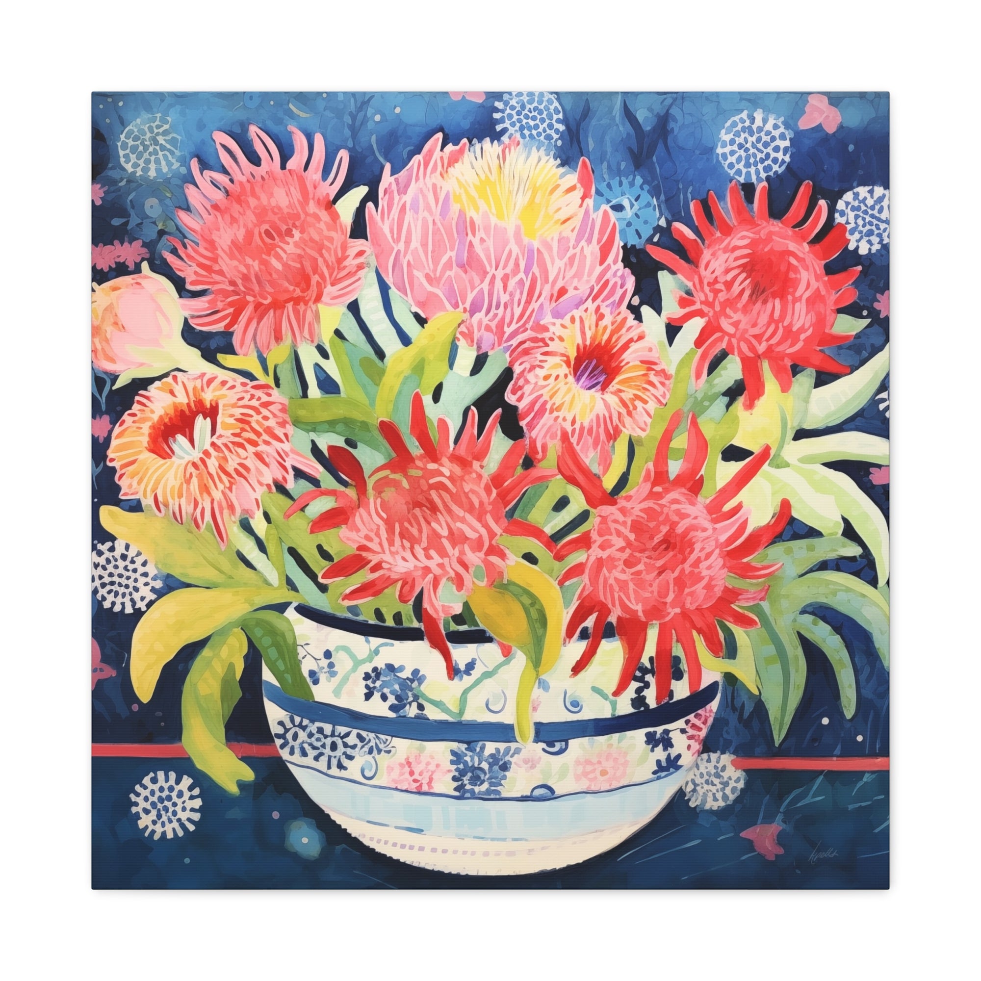 Confetti Protea - Available in 4 Sizes - Matte Canvas