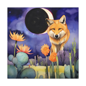 Wolf Moon Eclipse  - Available in 5 Sizes - Matte Canvas