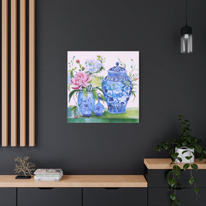 Ginger Jars and Peonies -  Available in 4 sizes  - Matte Canvas