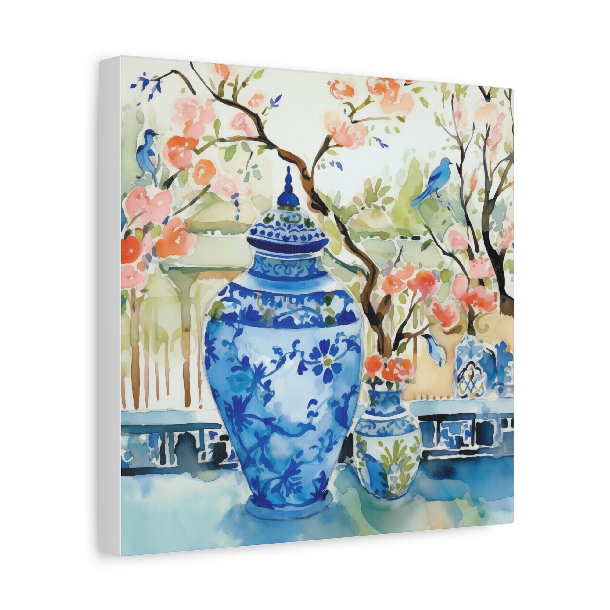 Park View With Chinoiserie  - Available in 4 sizes  - Matte Canvas