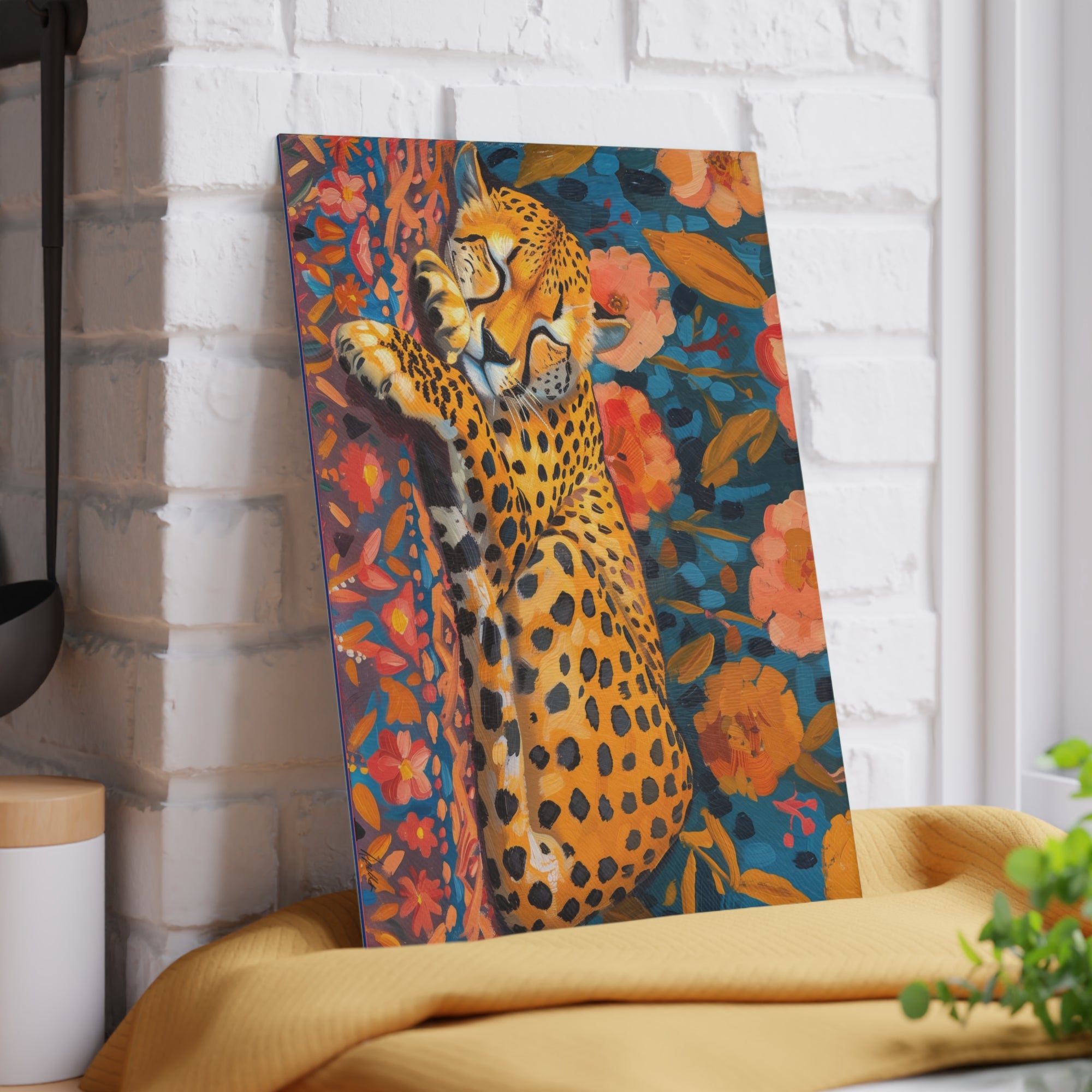 Cutting Board - cheetah sweet dreams, - Personalization Optional