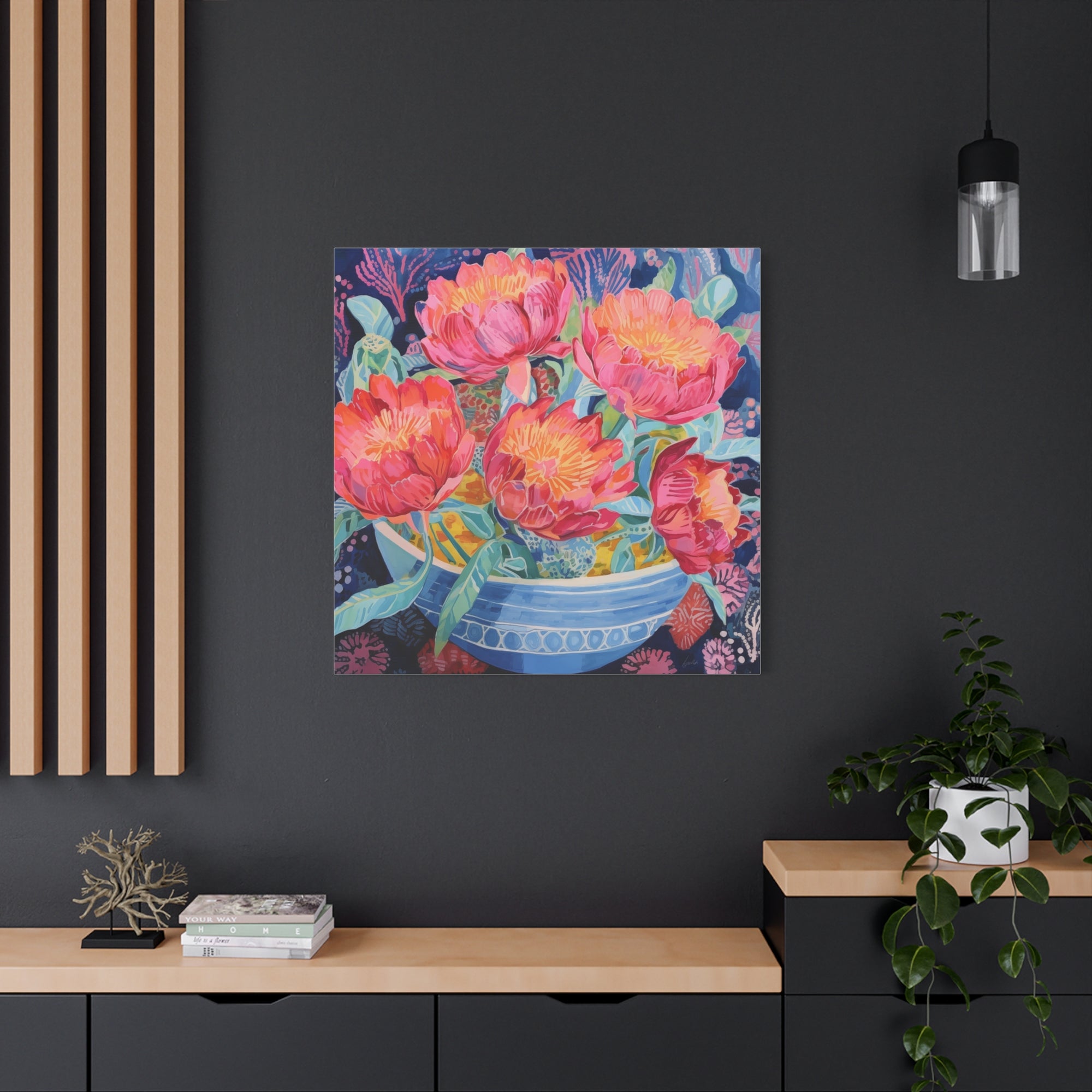 Peony Party - Available in 4 Sizes - Matte Canvas