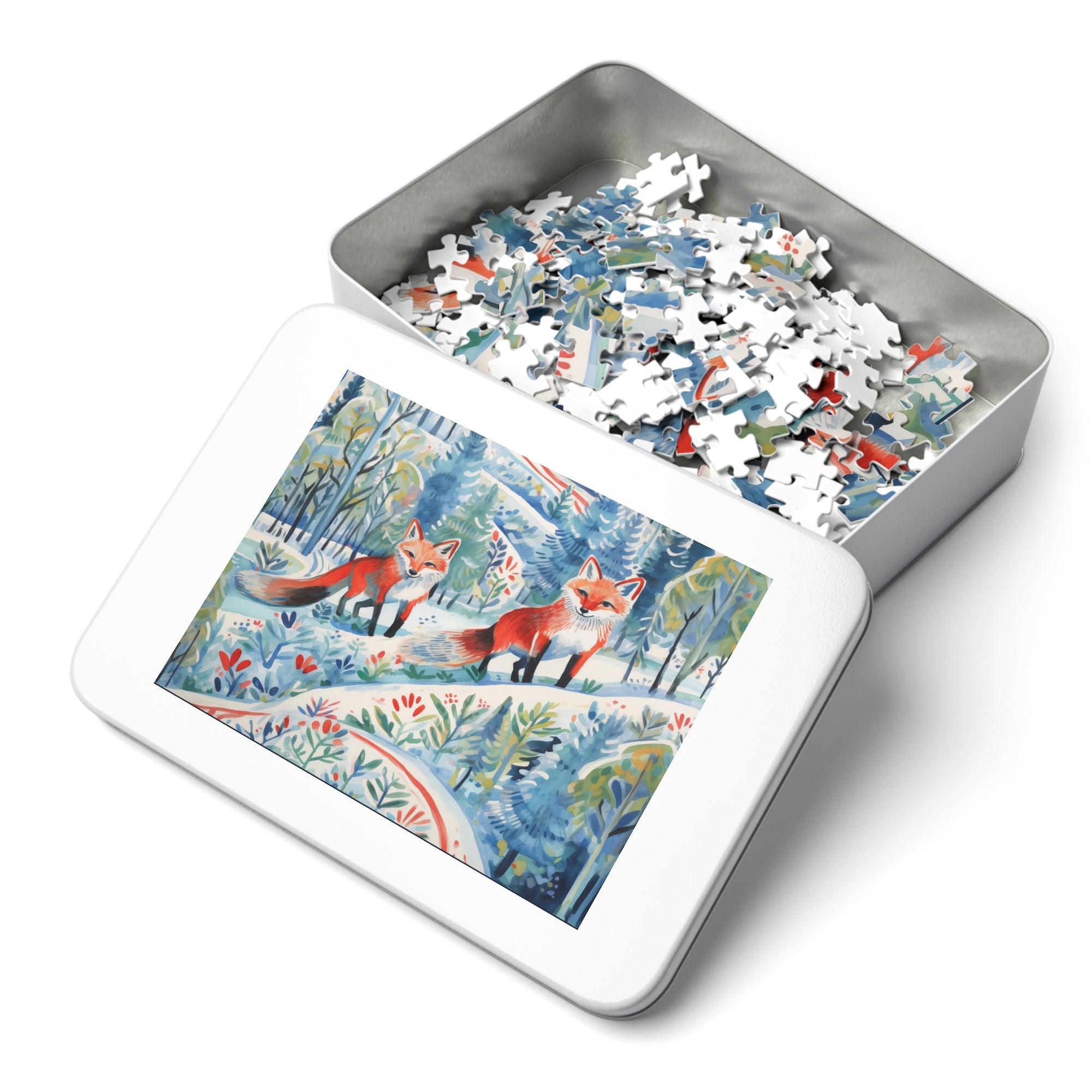 Jigsaw Puzzle | Foxes Snowy Sojourn (30,  252, 500 & 1000-Piece)