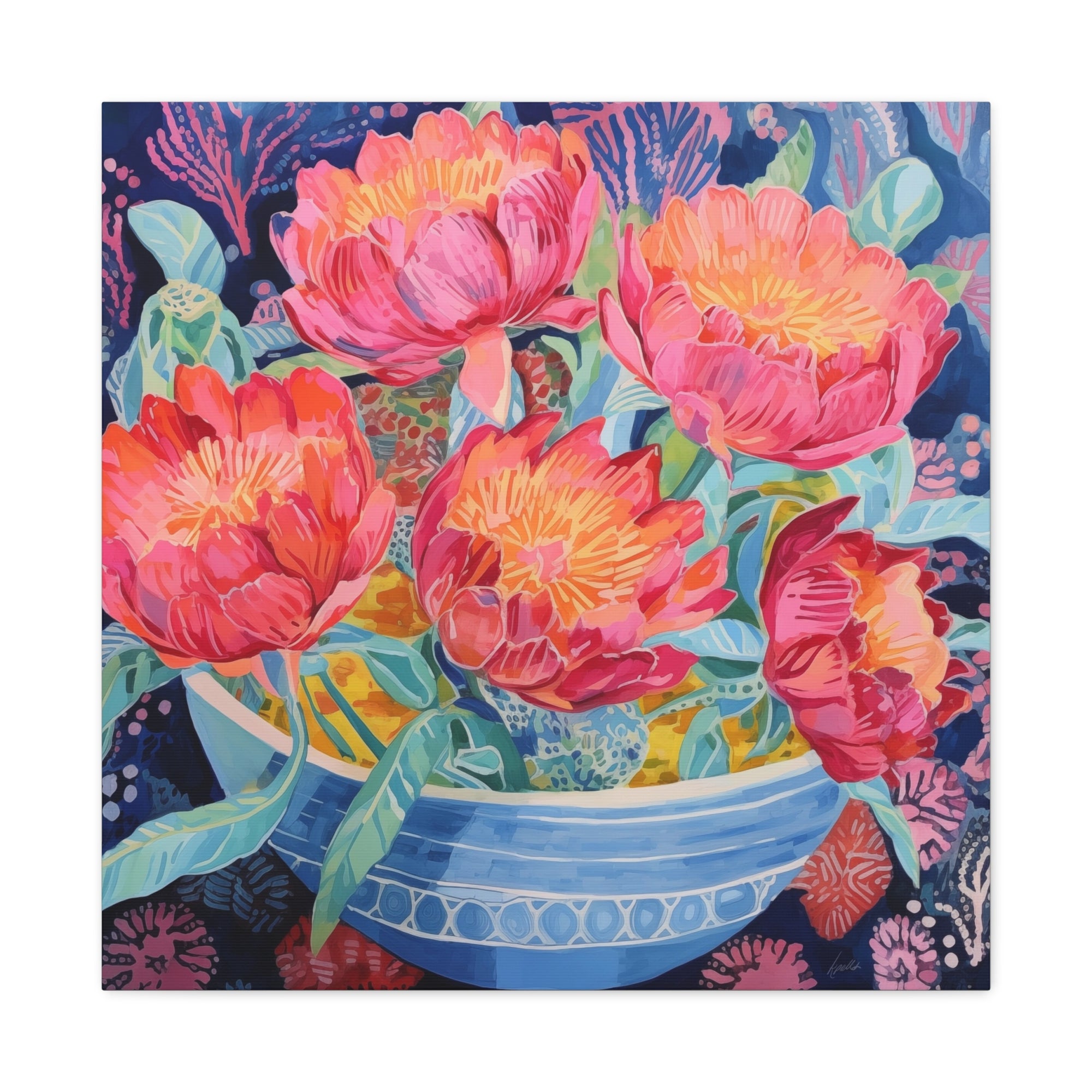 Peony Party - Available in 4 Sizes - Matte Canvas