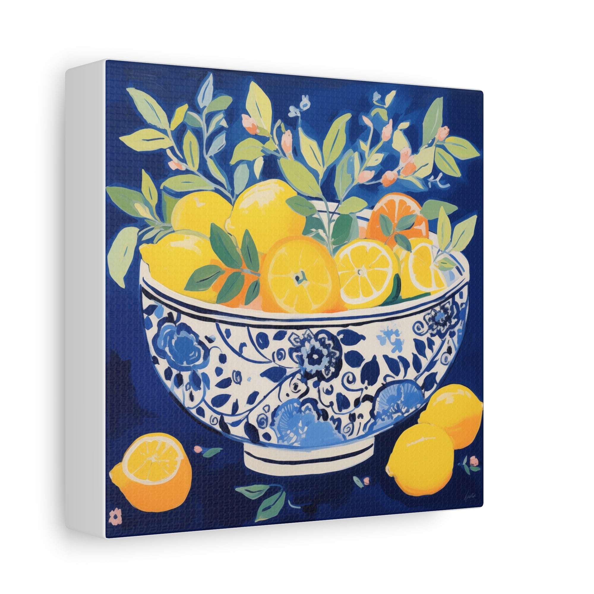 Bowlful of Juicy Lemons  - Available in 4 Sizes - Matte Canvas