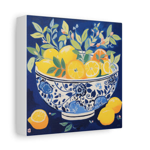 Bowlful of Juicy Lemons  - Available in 4 Sizes - Matte Canvas