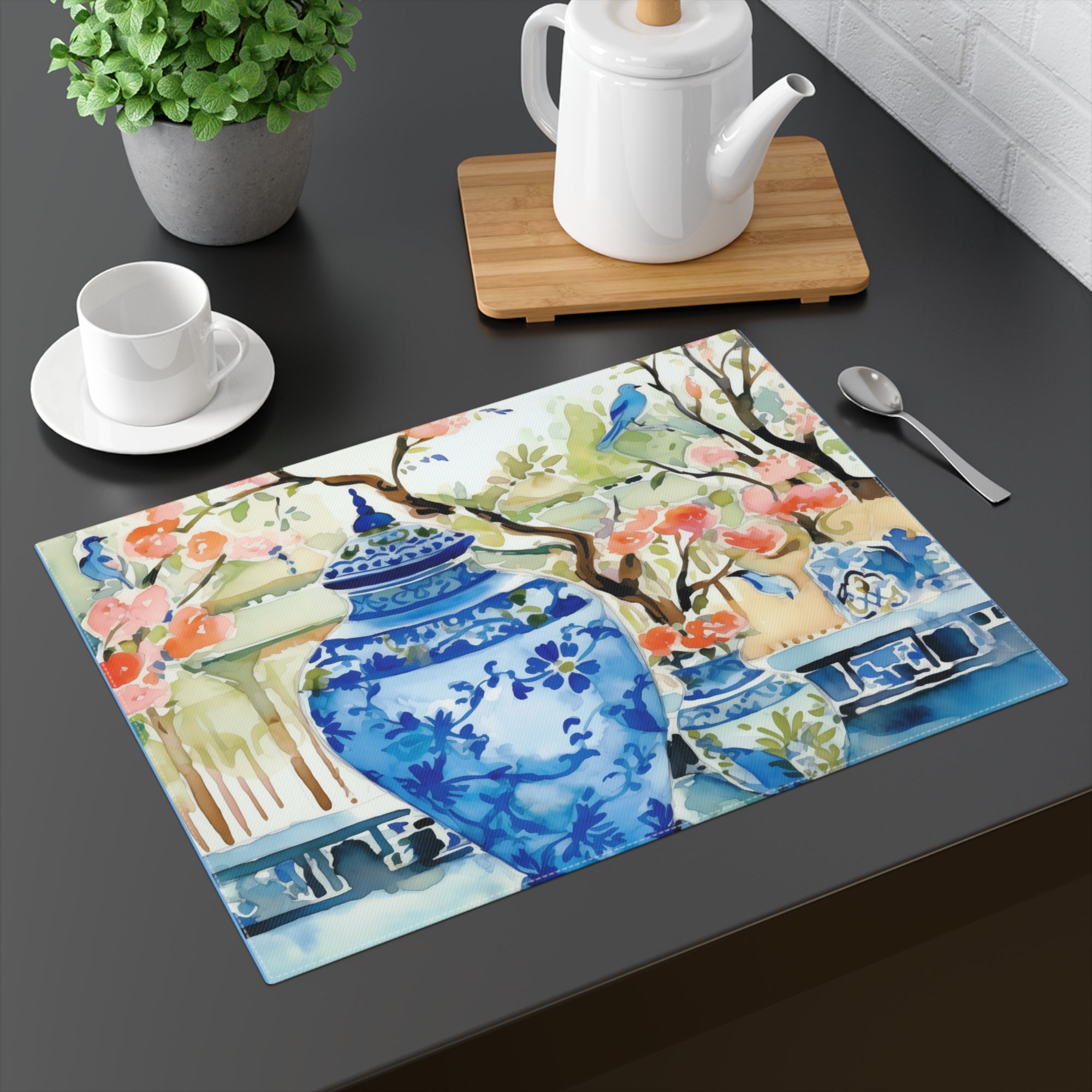 Placemat, 1pc - Park View With Chinoiserie