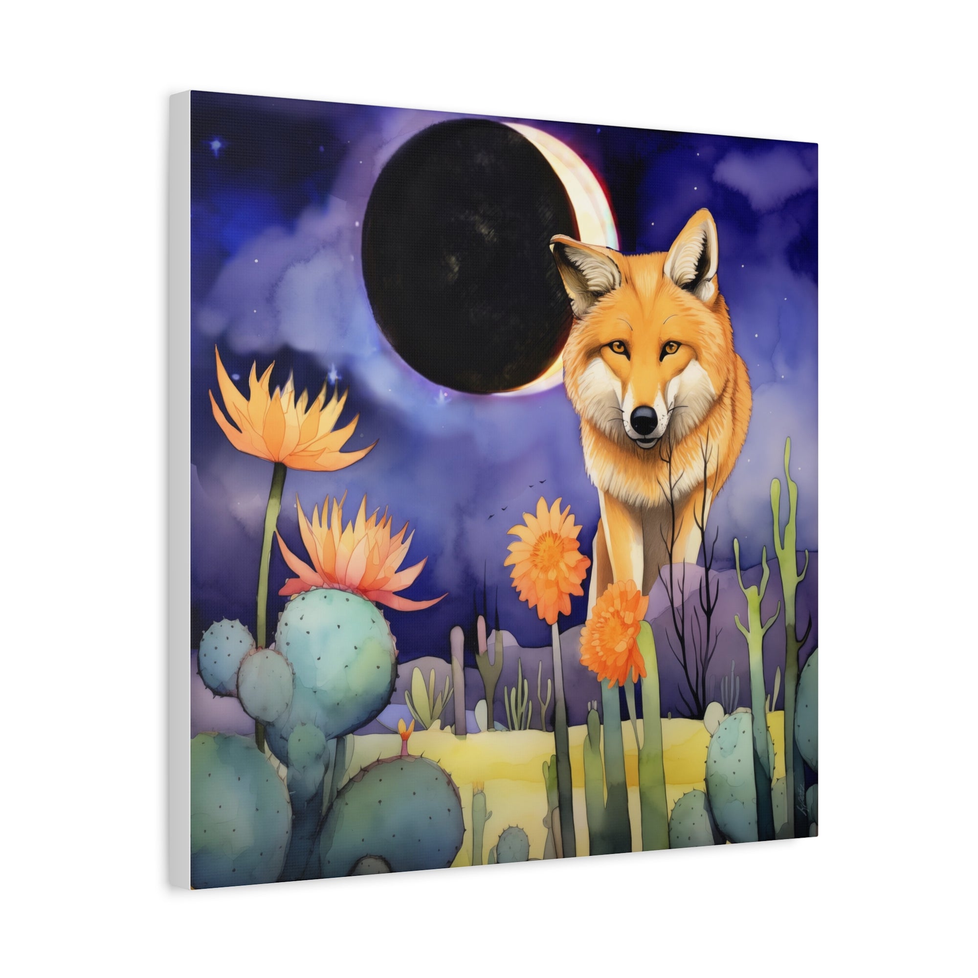 Wolf Moon Eclipse  - Available in 5 Sizes - Matte Canvas