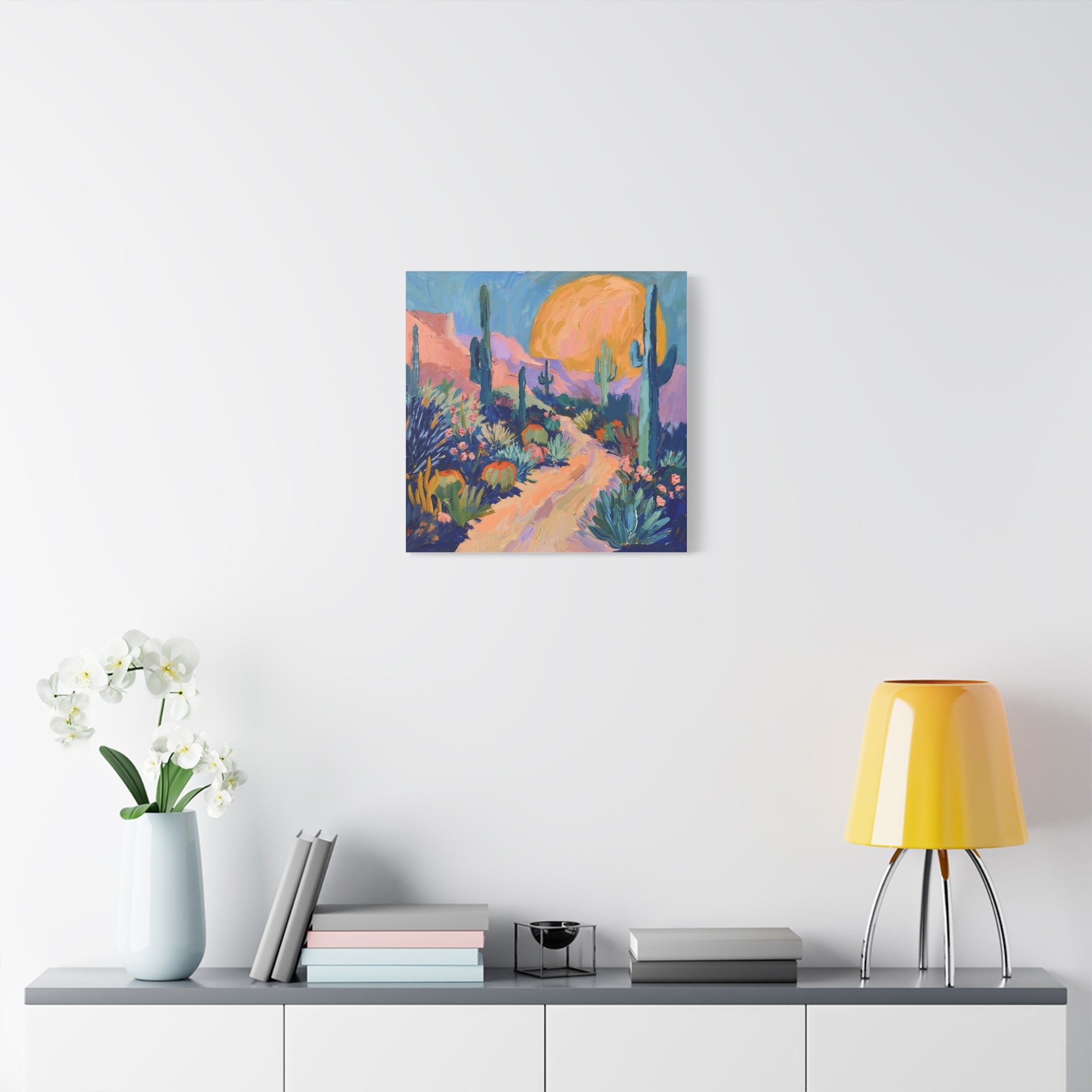 Pastel Desert Setting Sun  - Available in 5 Sizes - Matte Canvas