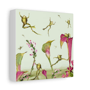 Frogs in Calla Lilies  - Available in 4 Sizes - Matte Canvas