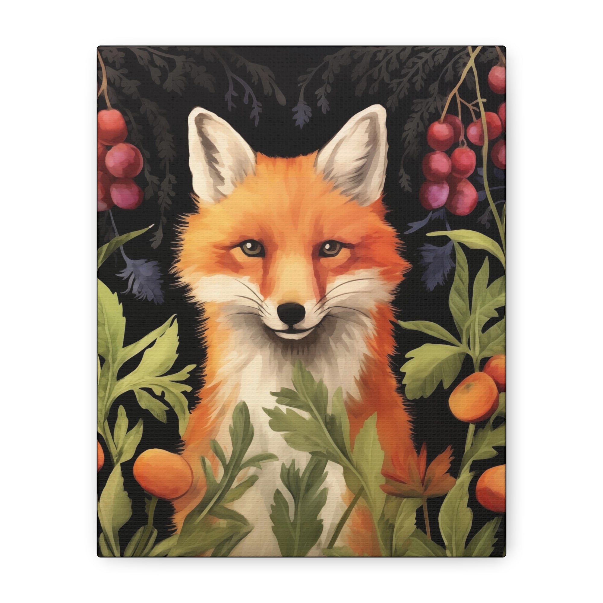 Food Forest Fox - Available in 4 Sizes - Matte Canvas