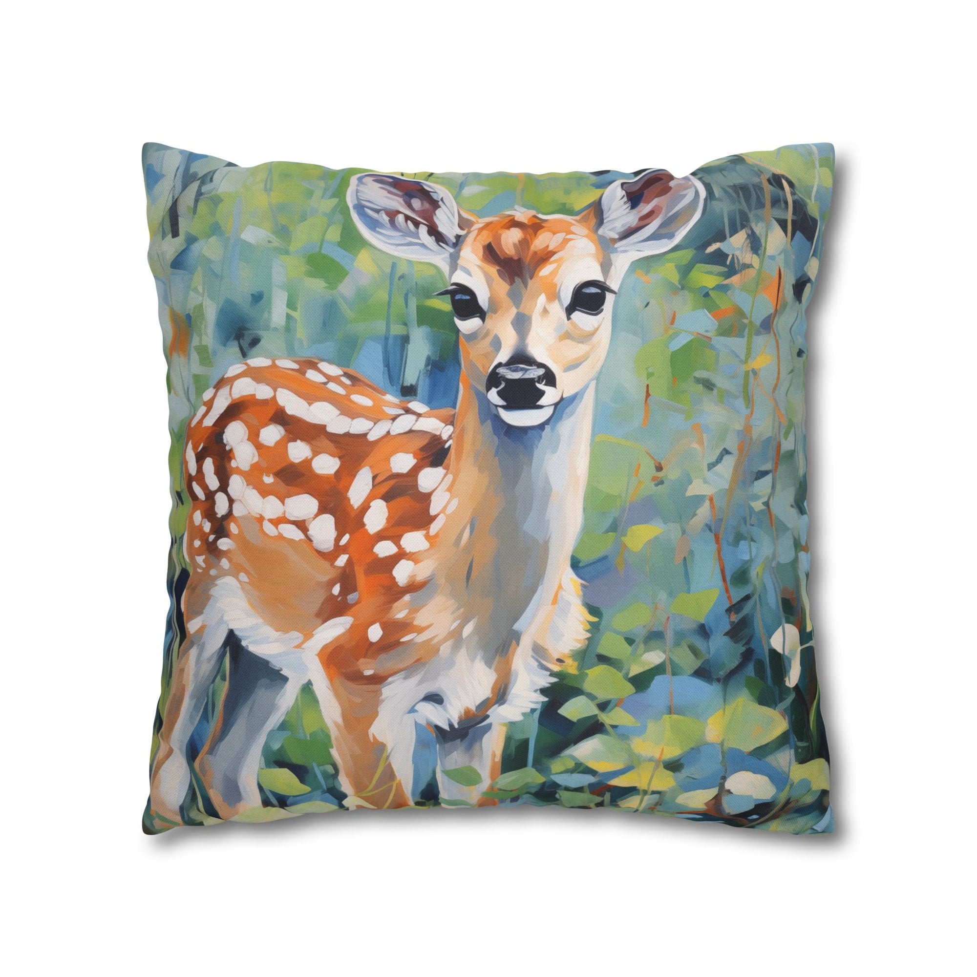 Spun Polyester Square Pillowcase - Spotted Fawn