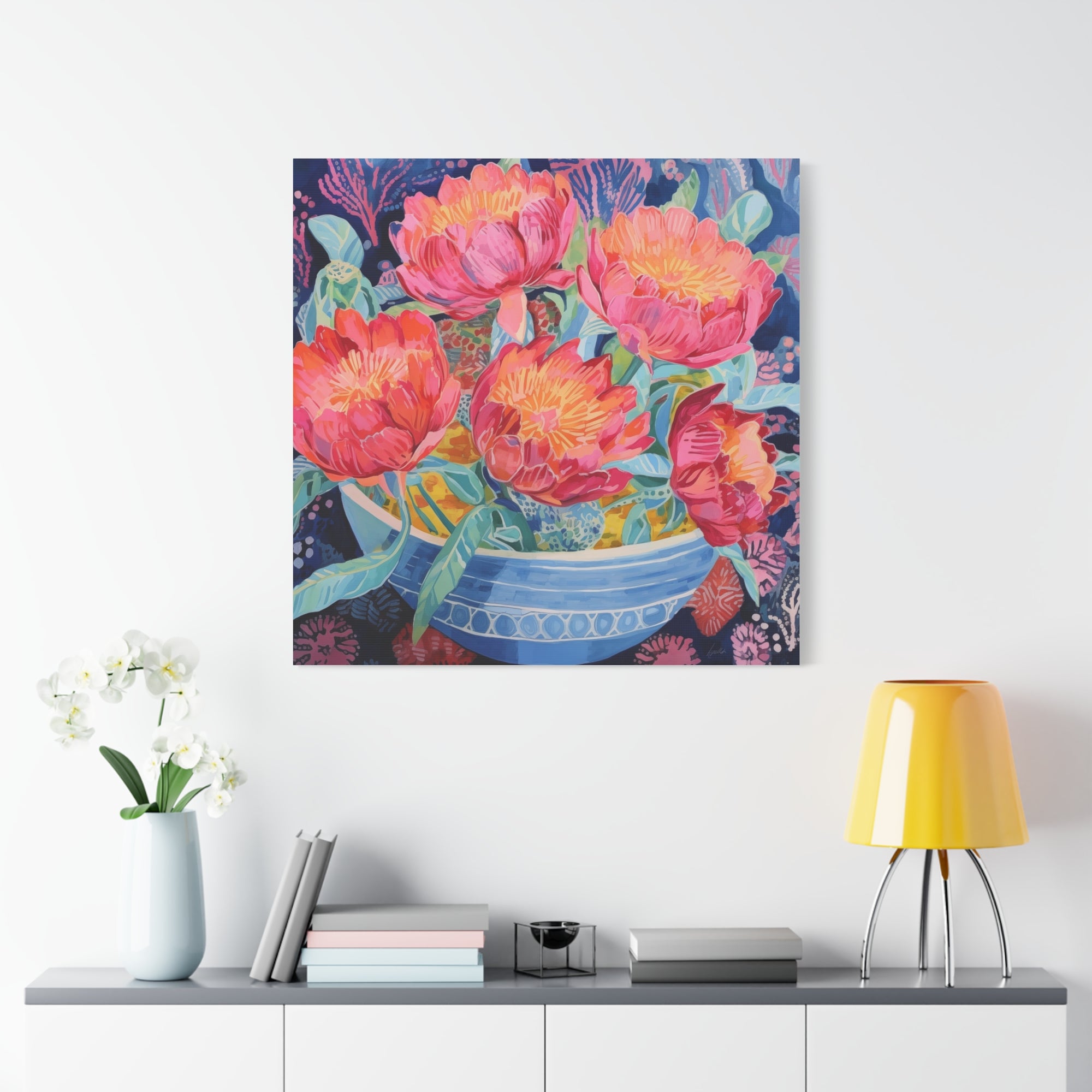 Peony Party - Available in 4 Sizes - Matte Canvas