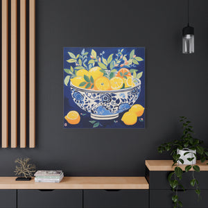 Bowlful of Juicy Lemons  - Available in 4 Sizes - Matte Canvas