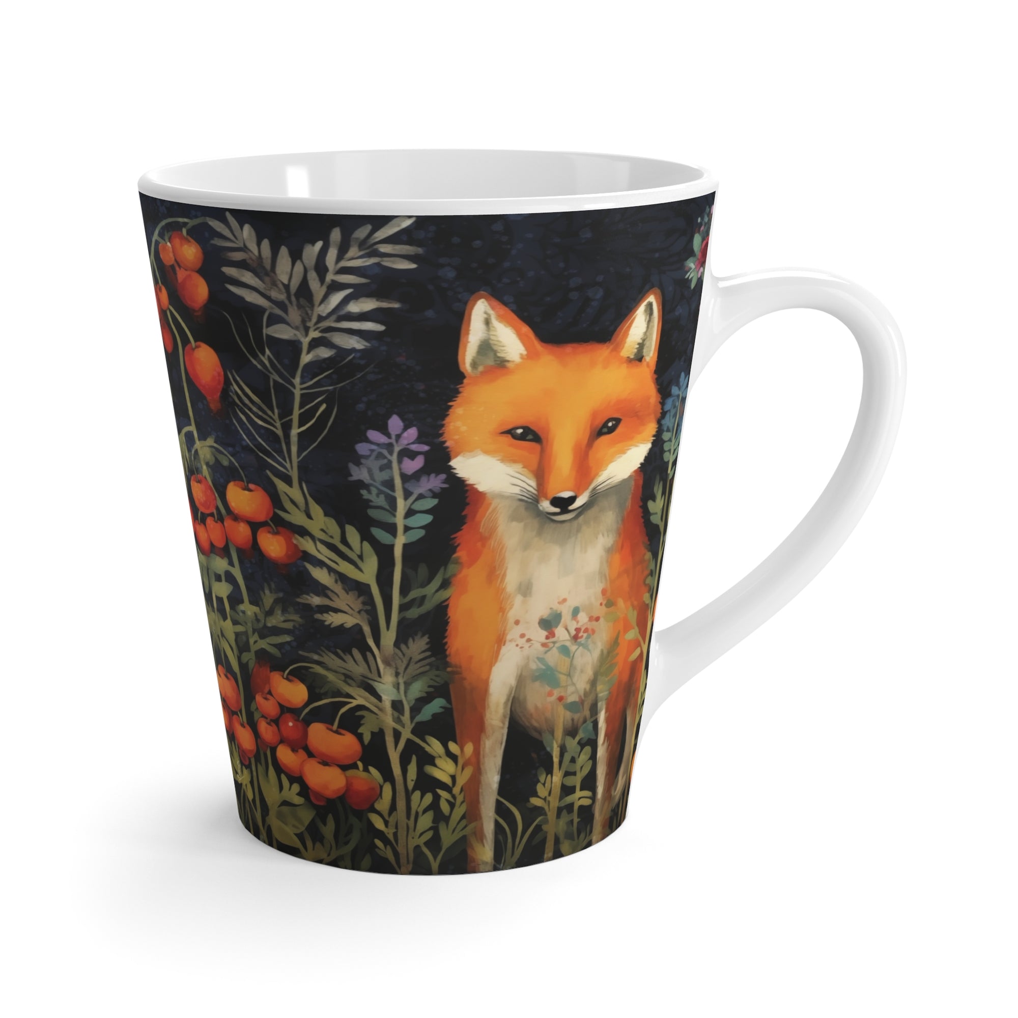 Latte Mug - Fox In Crab Apples