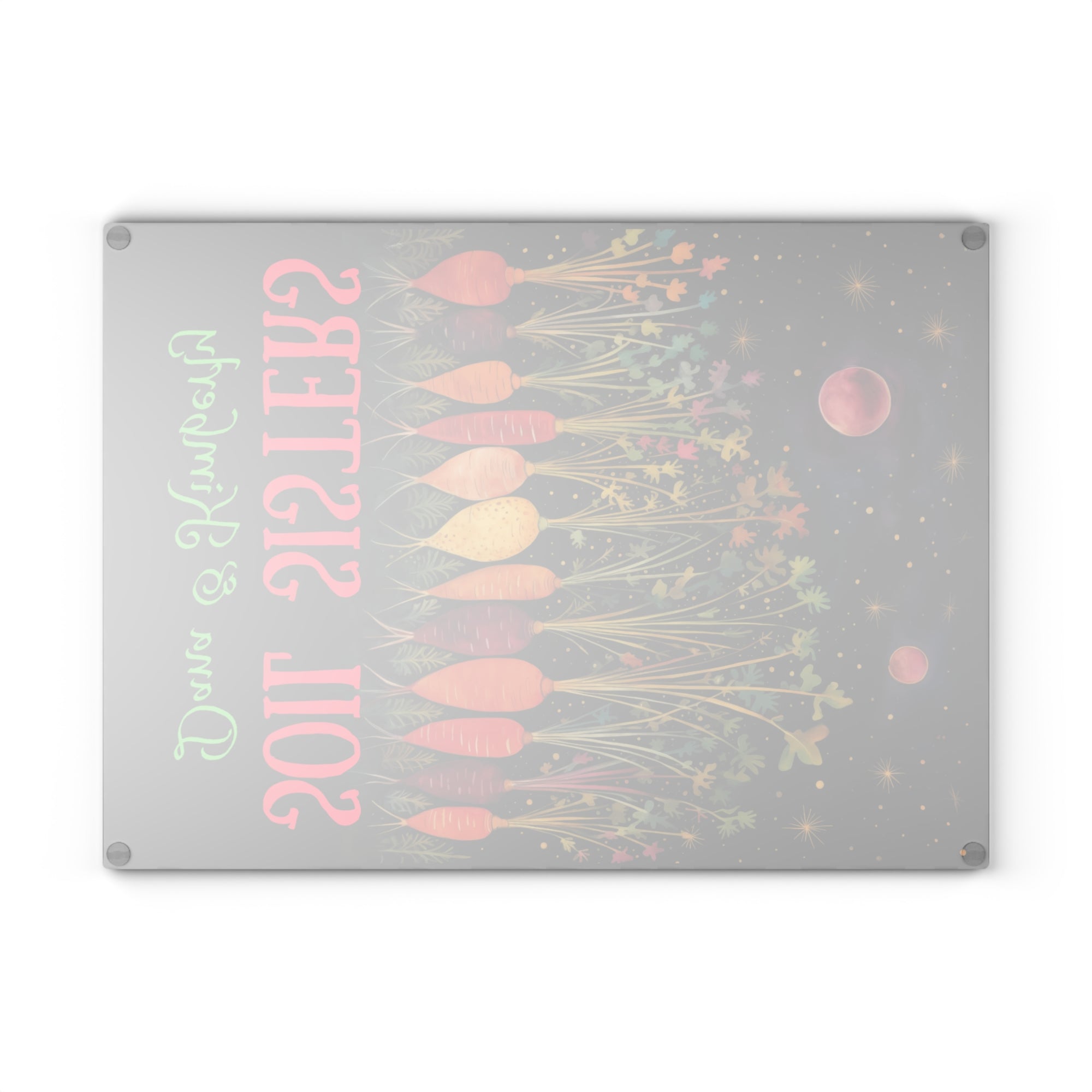 Glass Cutting Board - Soil Sisters - Personalization Optional