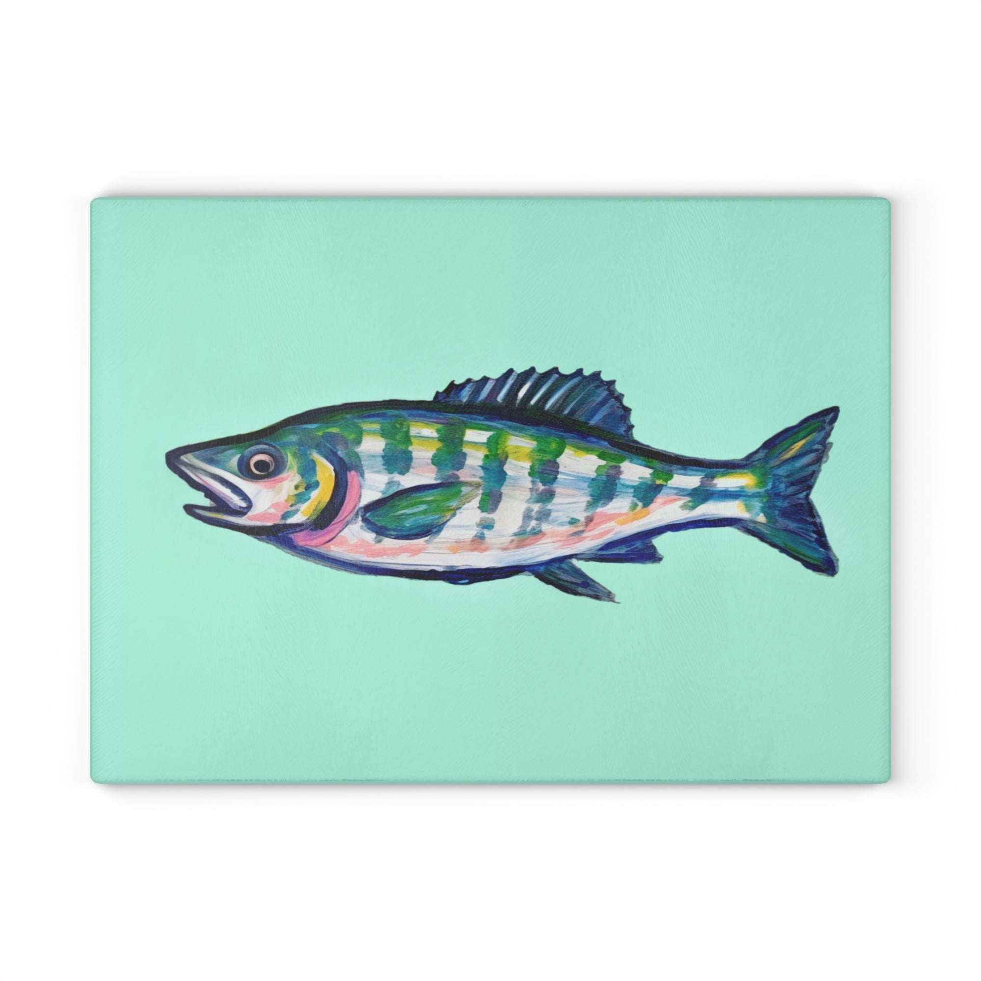 Cutting Board - Green Fish - Personalization Optional