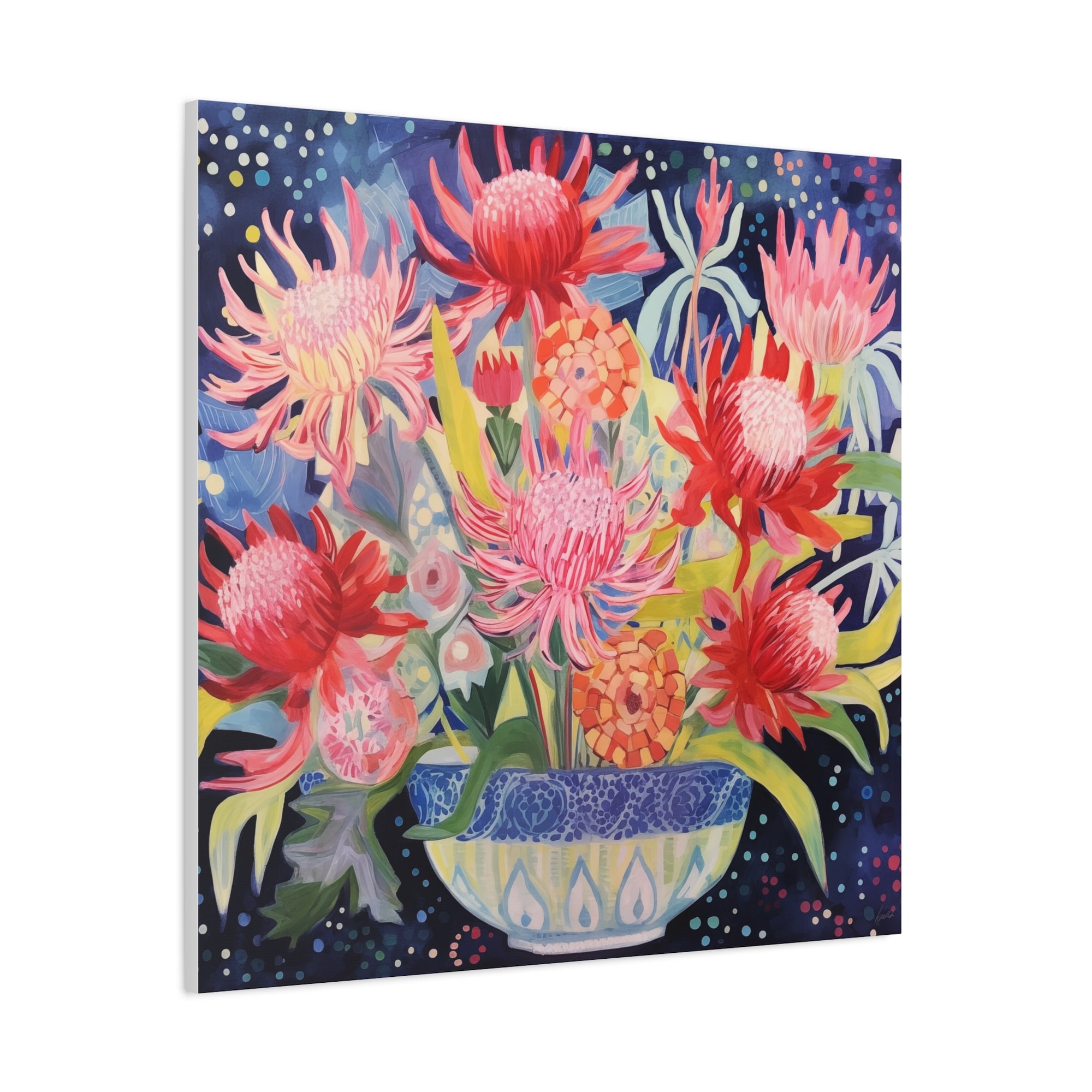 Protea Fireworks - Available in 4 Sizes - Matte Canvas