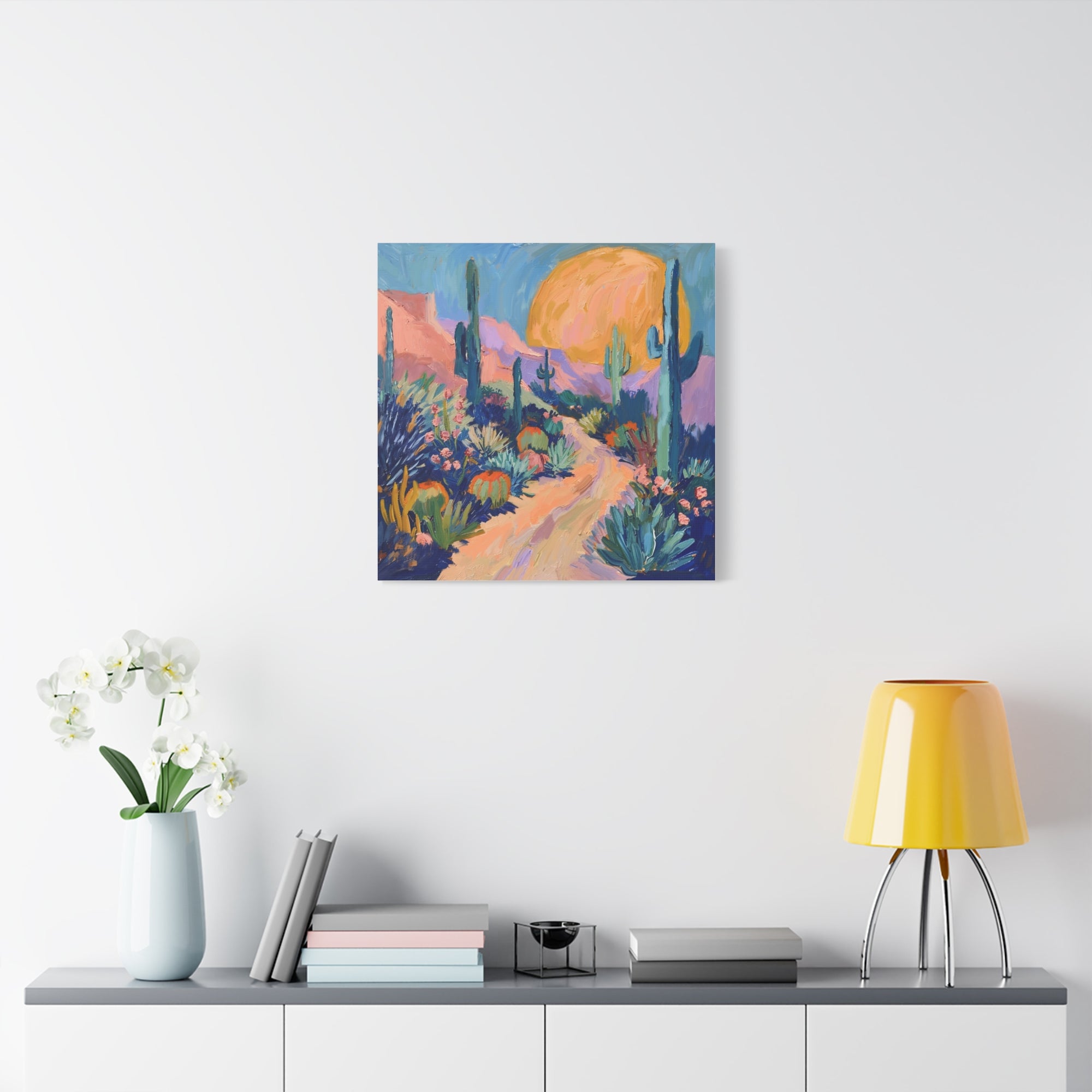 Pastel Desert Setting Sun  - Available in 5 Sizes - Matte Canvas