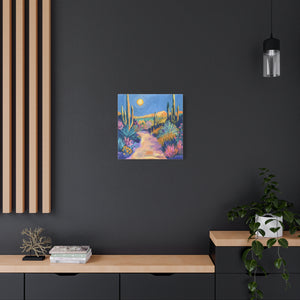 Pastel Desert Rising Moon - Available in 5 Sizes - Matte Canvas