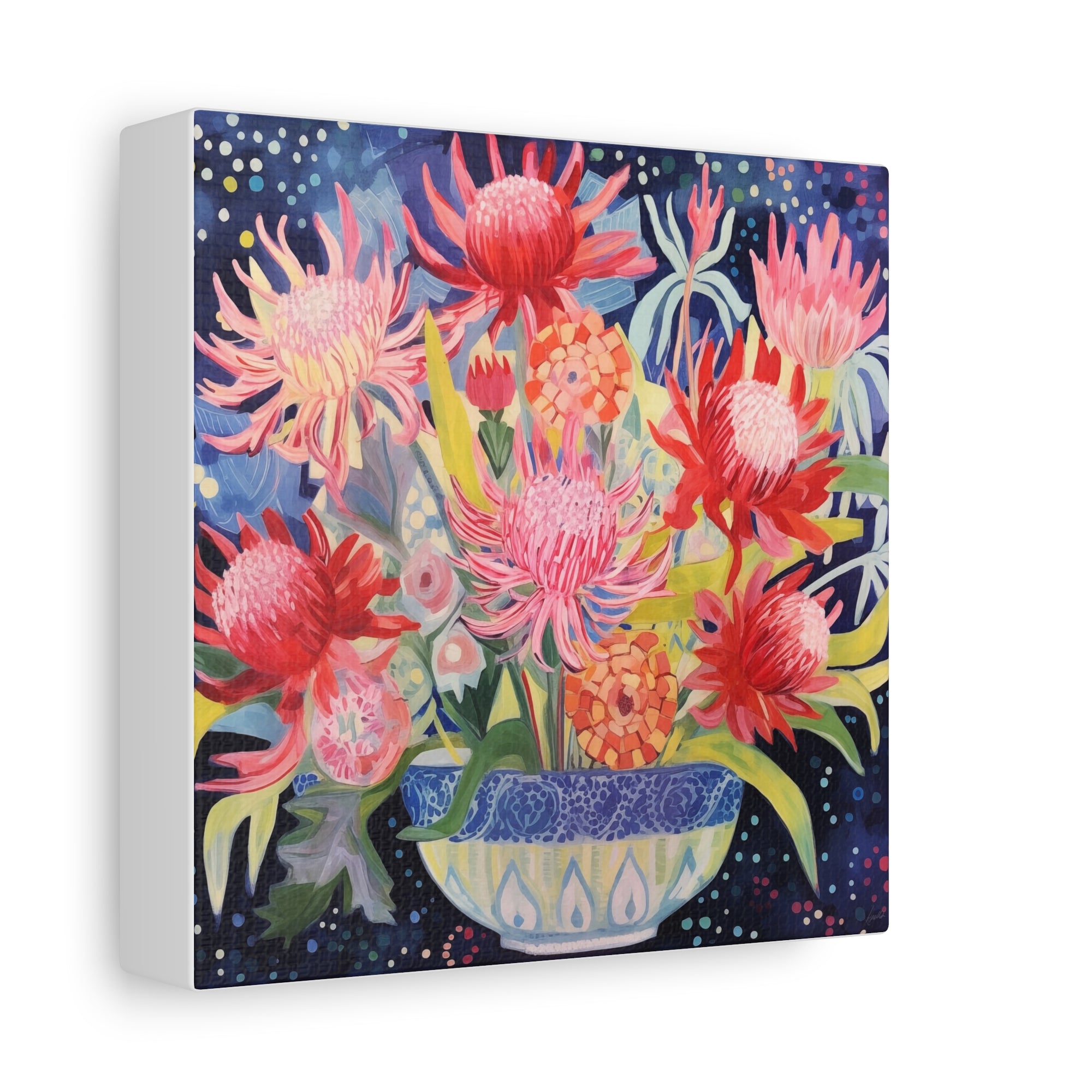 Protea Fireworks - Available in 4 Sizes - Matte Canvas