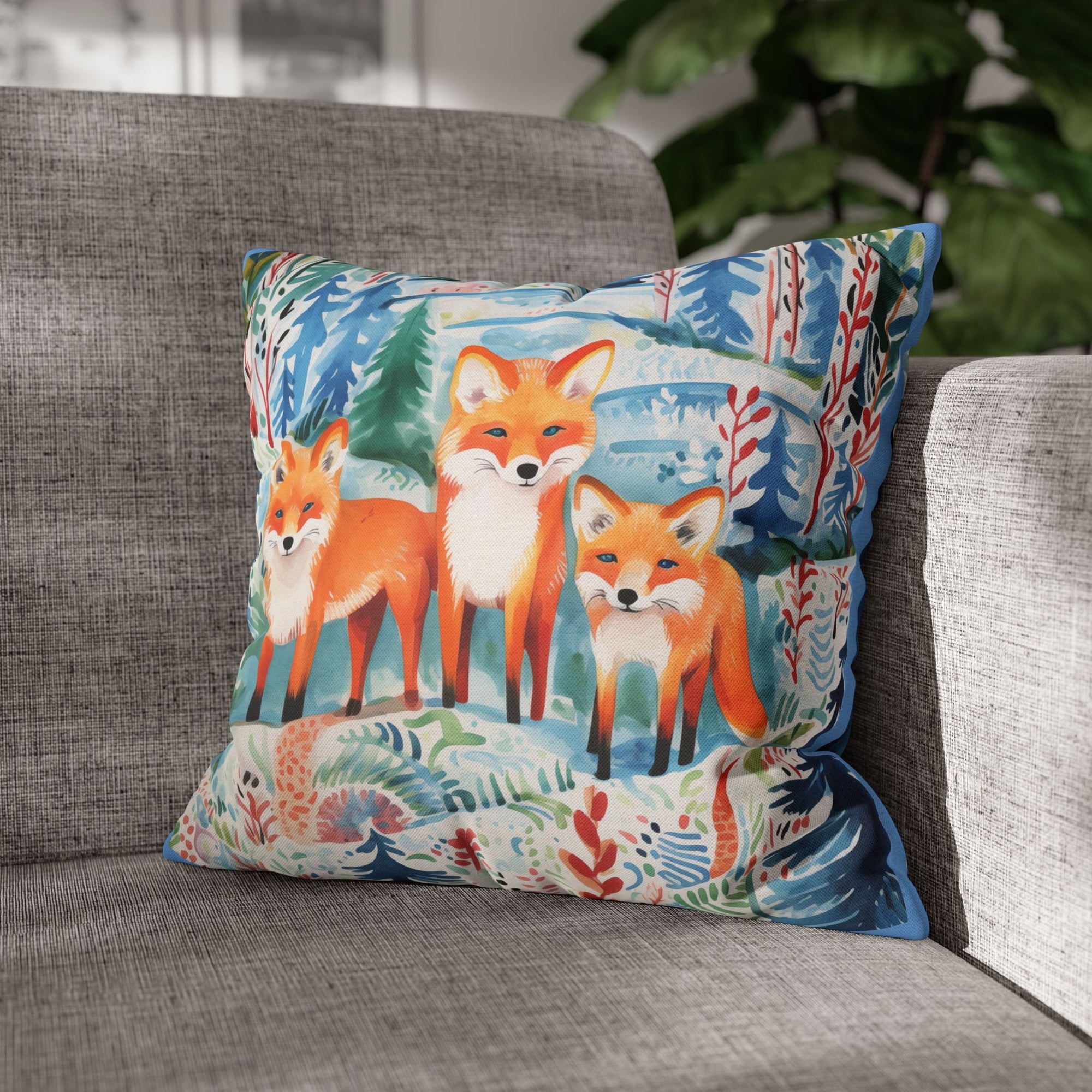 Spun Polyester Square Pillowcase - Spotted Fawn