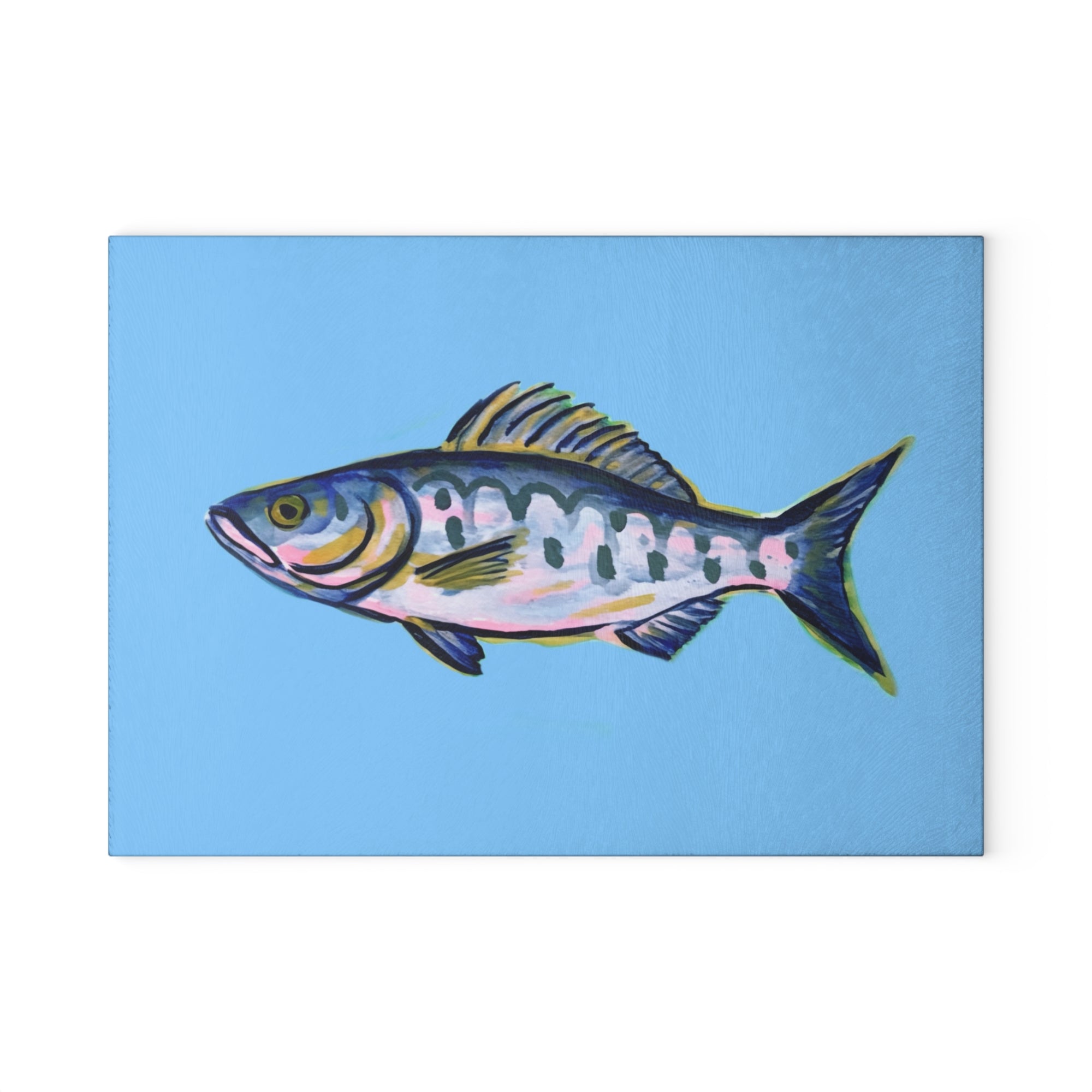 Cutting Board - Blue Fish - Personalization Optional