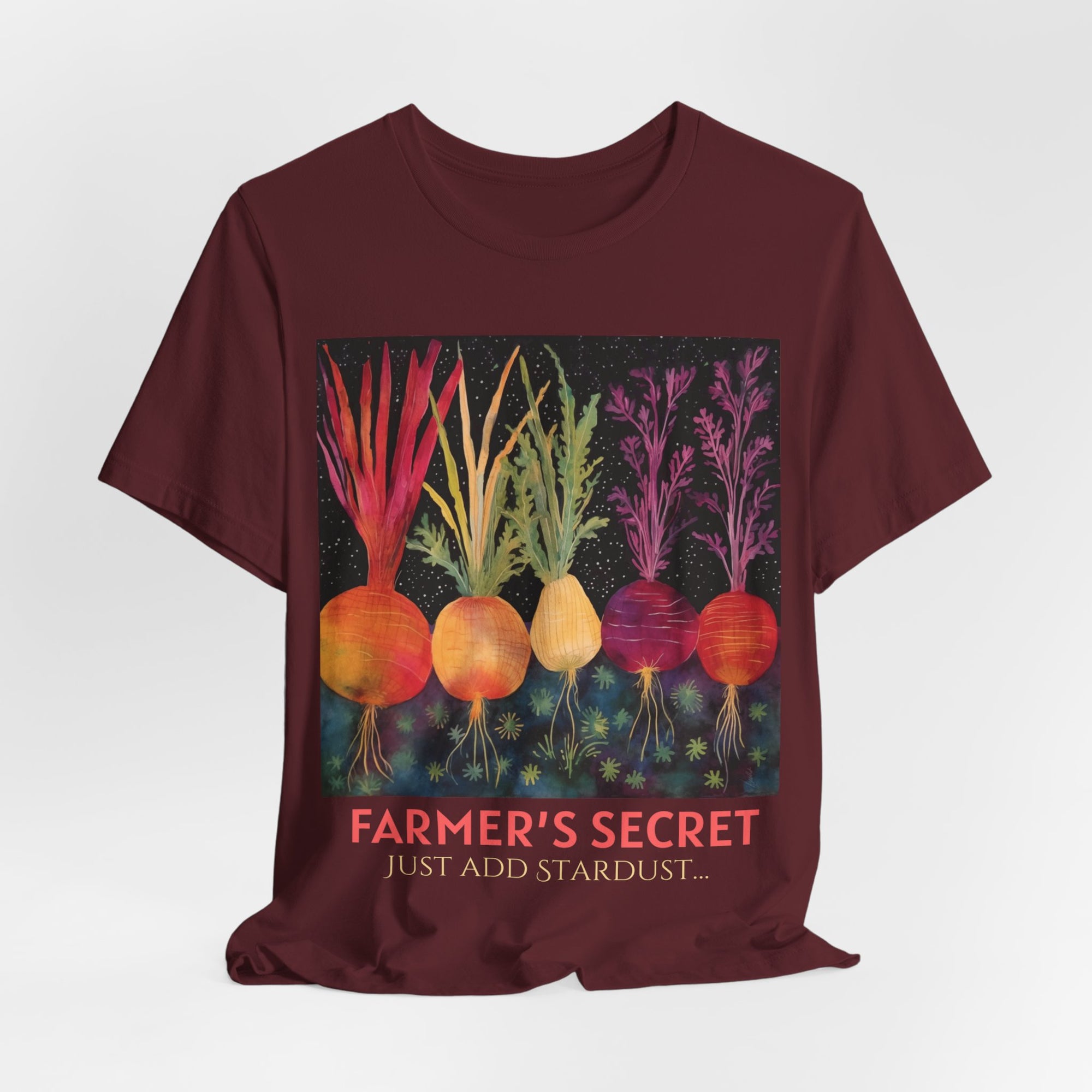 Farmer‘s Secret - Personalization Option - Unisex Jersey Short Sleeve Tee, root, gardener, gardening, vegetarian, vegan, gift, chef, cook, kitchen