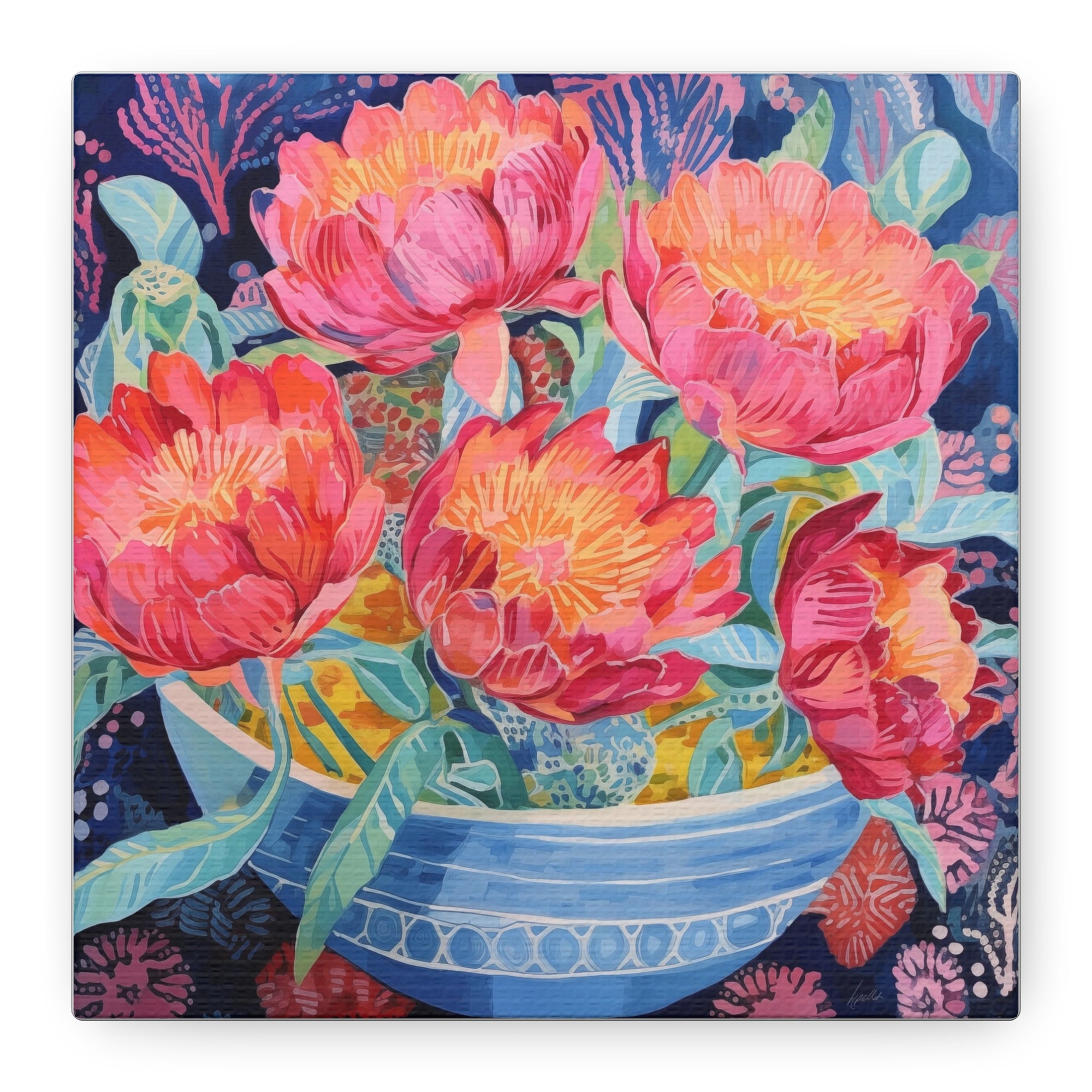 Peony Party - Available in 4 Sizes - Matte Canvas