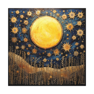 Sunflowers in the Moonlight  - Available in 5 Sizes - Matte Canvas