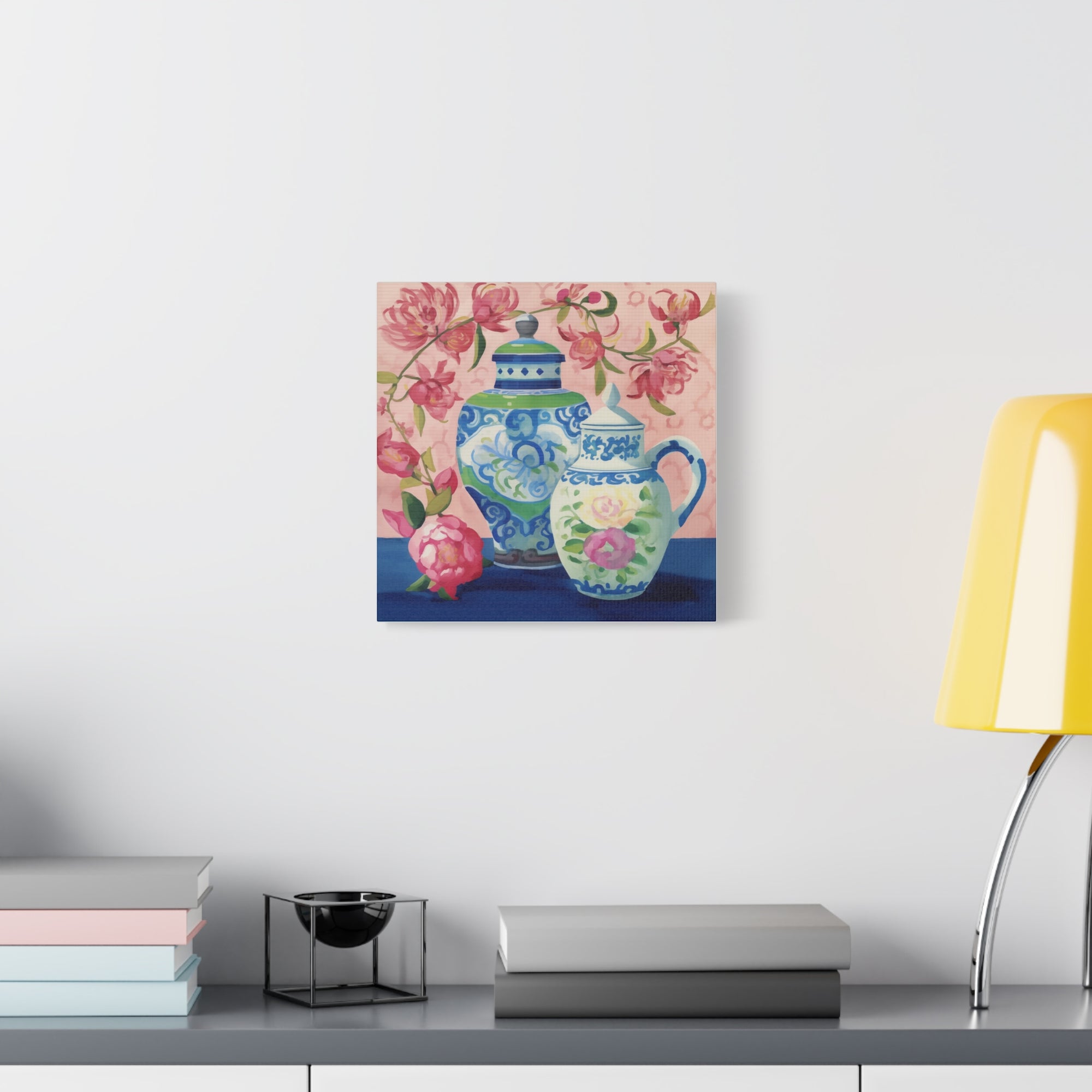 Pink Peony Tea Party - Available in 4 sizes - Matte Canvas