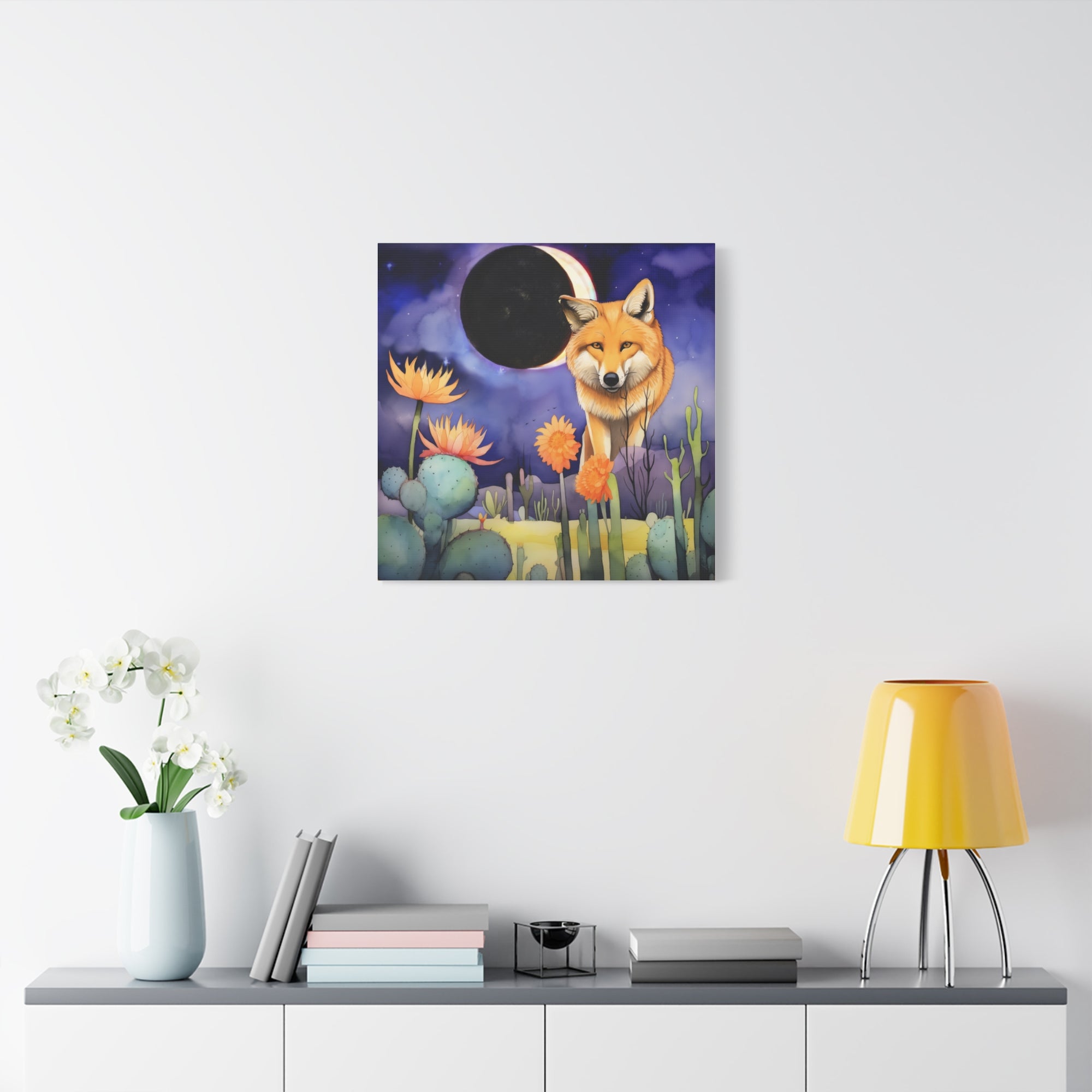 Wolf Moon Eclipse  - Available in 5 Sizes - Matte Canvas