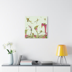 Frogs in Calla Lilies  - Available in 4 Sizes - Matte Canvas