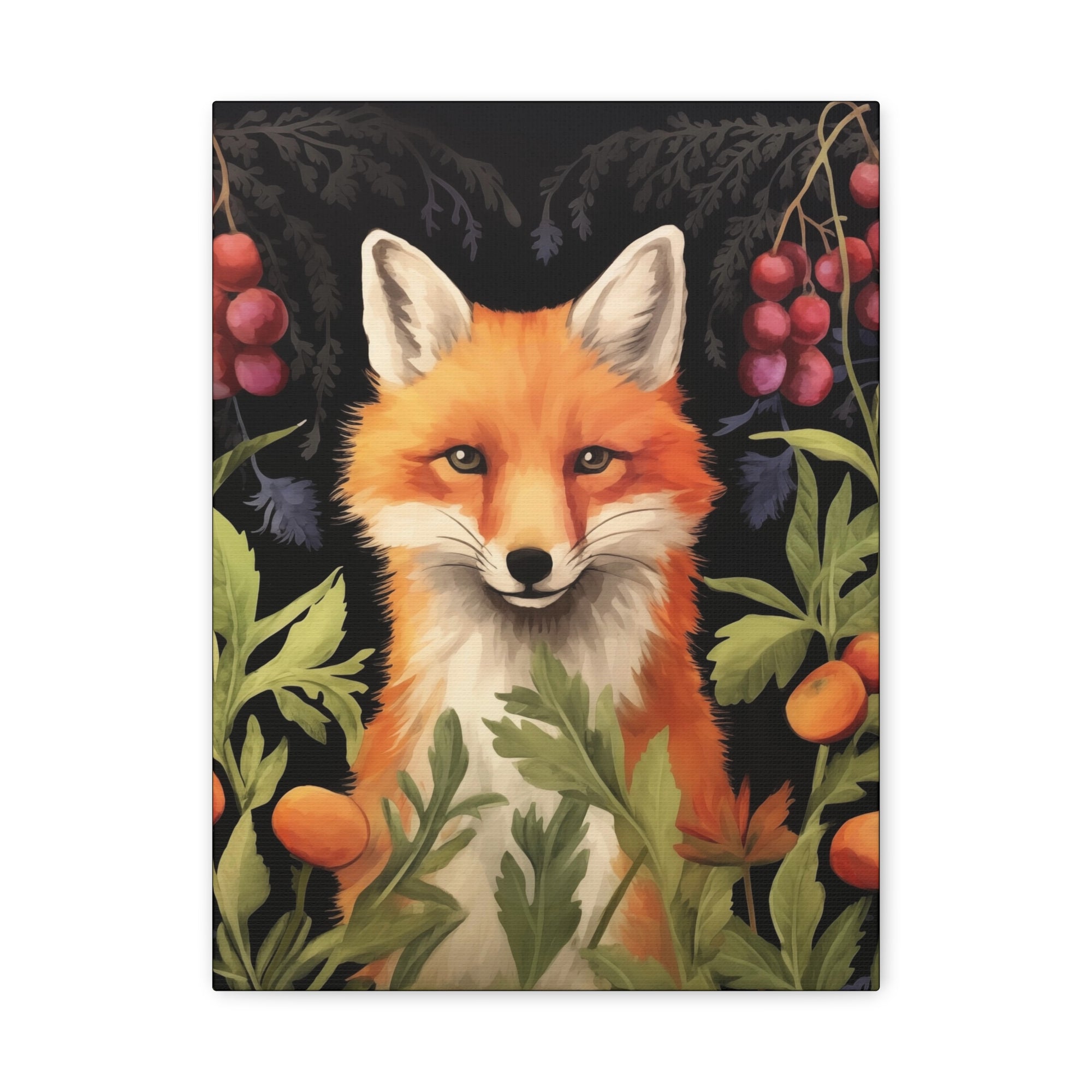 Food Forest Fox - Available in 4 Sizes - Matte Canvas