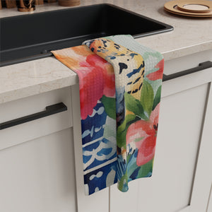 Microfiber Tea Towel - Tigress Garden and Chinoiserie