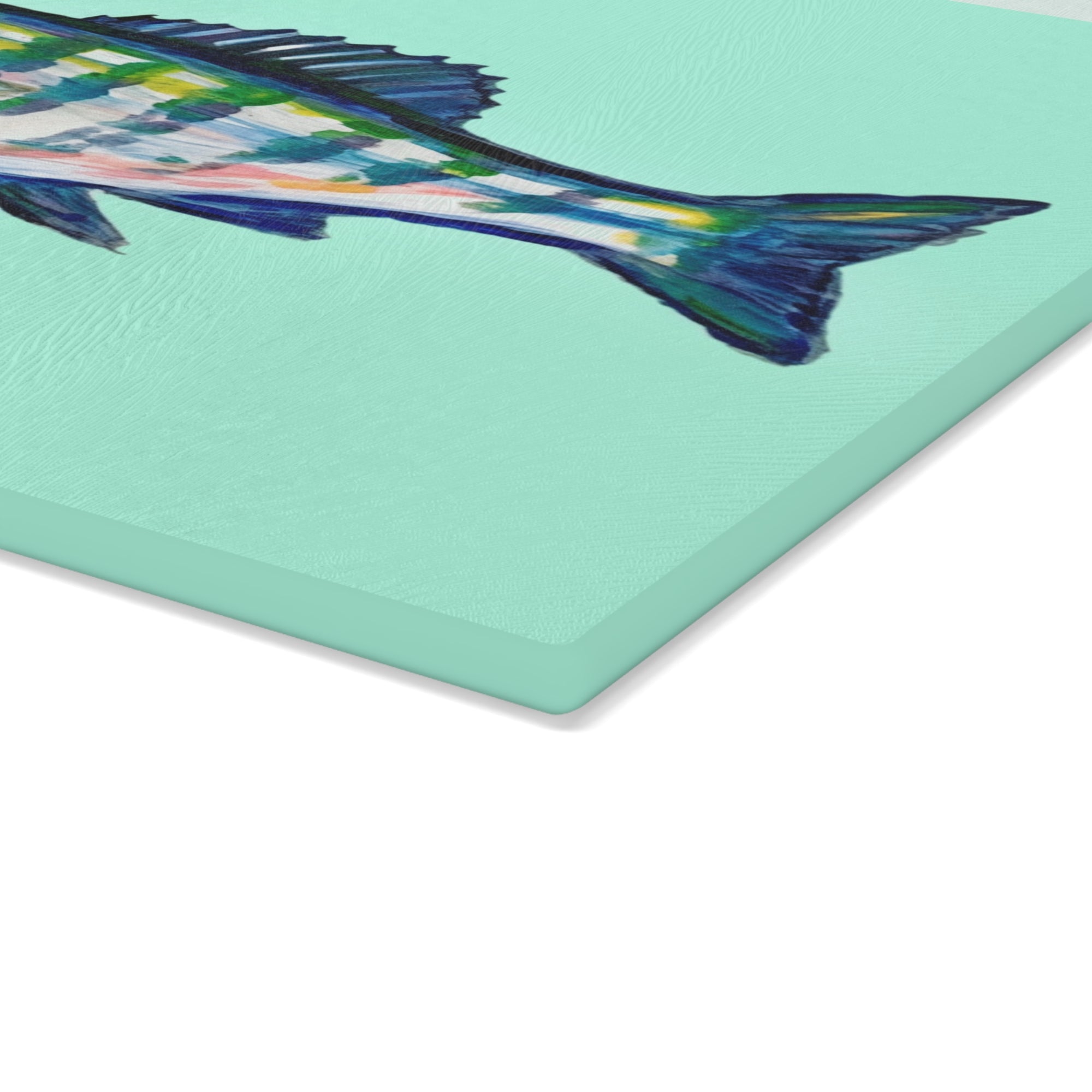 Cutting Board - Green Fish - Personalization Optional