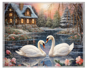 PUZZLE - Swan Lake Cabin Fairytale