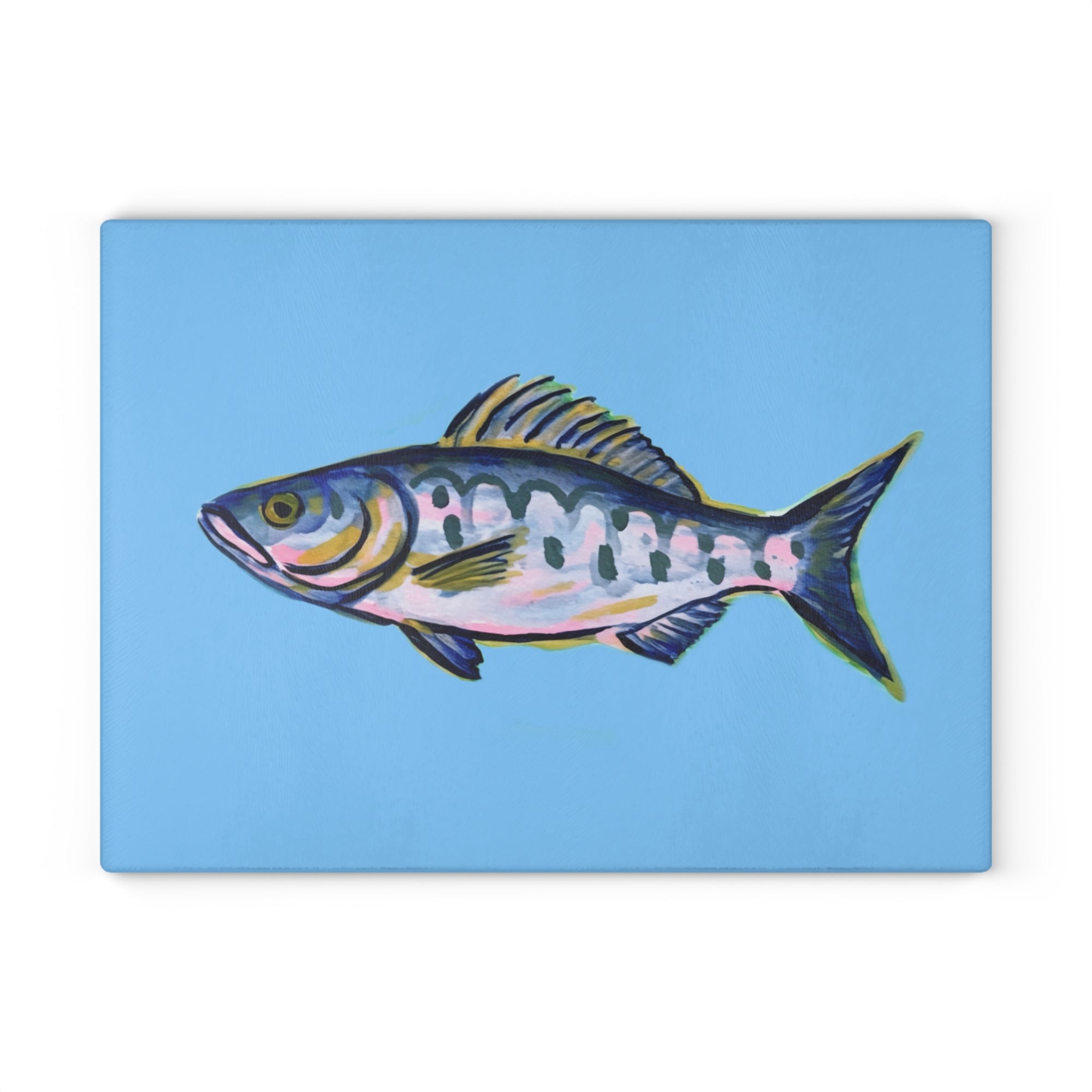 Cutting Board - Blue Fish - Personalization Optional