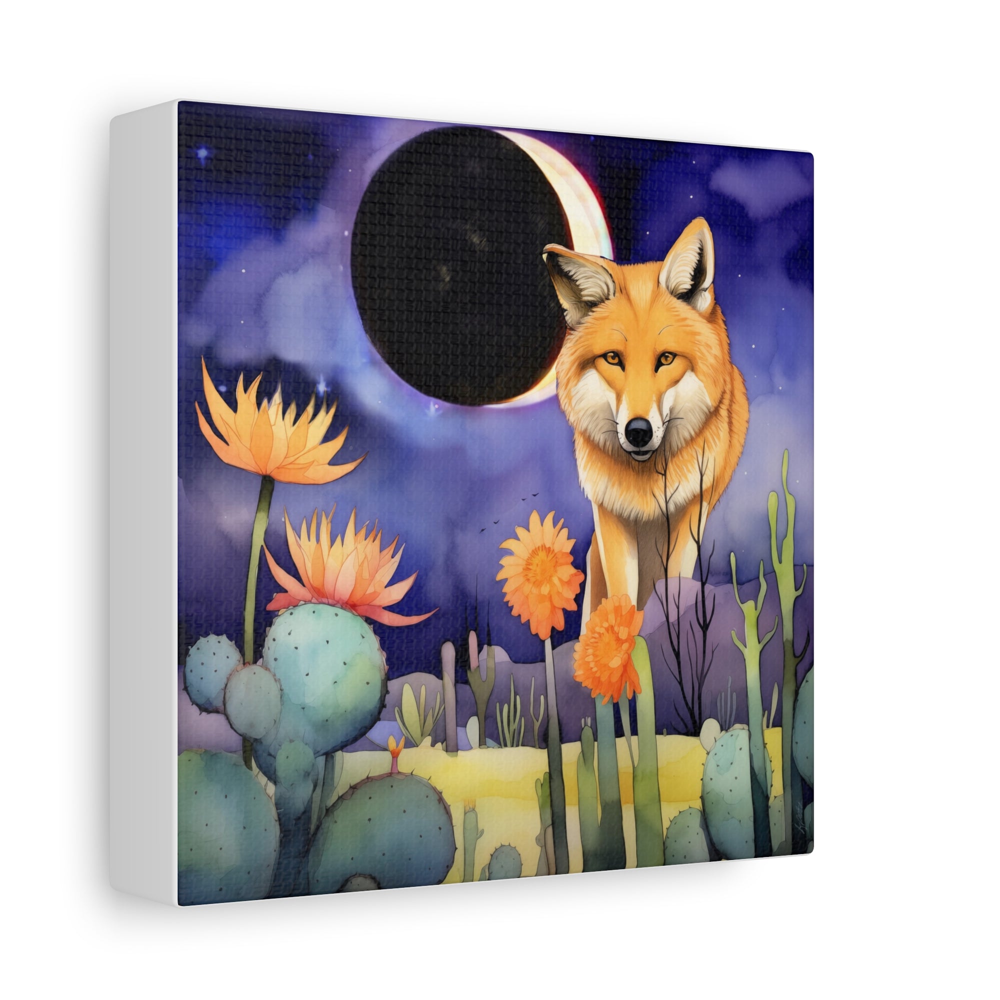 Wolf Moon Eclipse  - Available in 5 Sizes - Matte Canvas