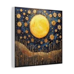 Sunflowers in the Moonlight  - Available in 5 Sizes - Matte Canvas