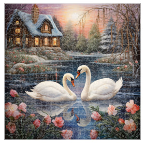 PUZZLE - Swan Lake Cabin Fairytale