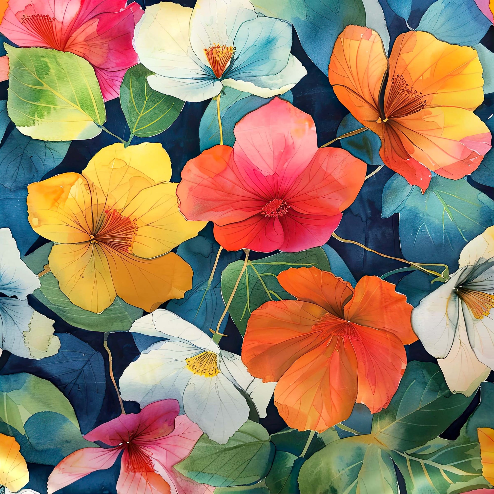 Nasturtium Companions - Canvas Giclée Print