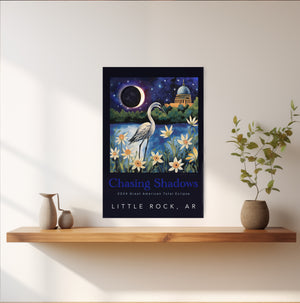 Commemorative - Solar Eclipse Little Rock - Canvas Giclée Print