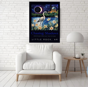 Commemorative - Solar Eclipse Little Rock - Canvas Giclée Print