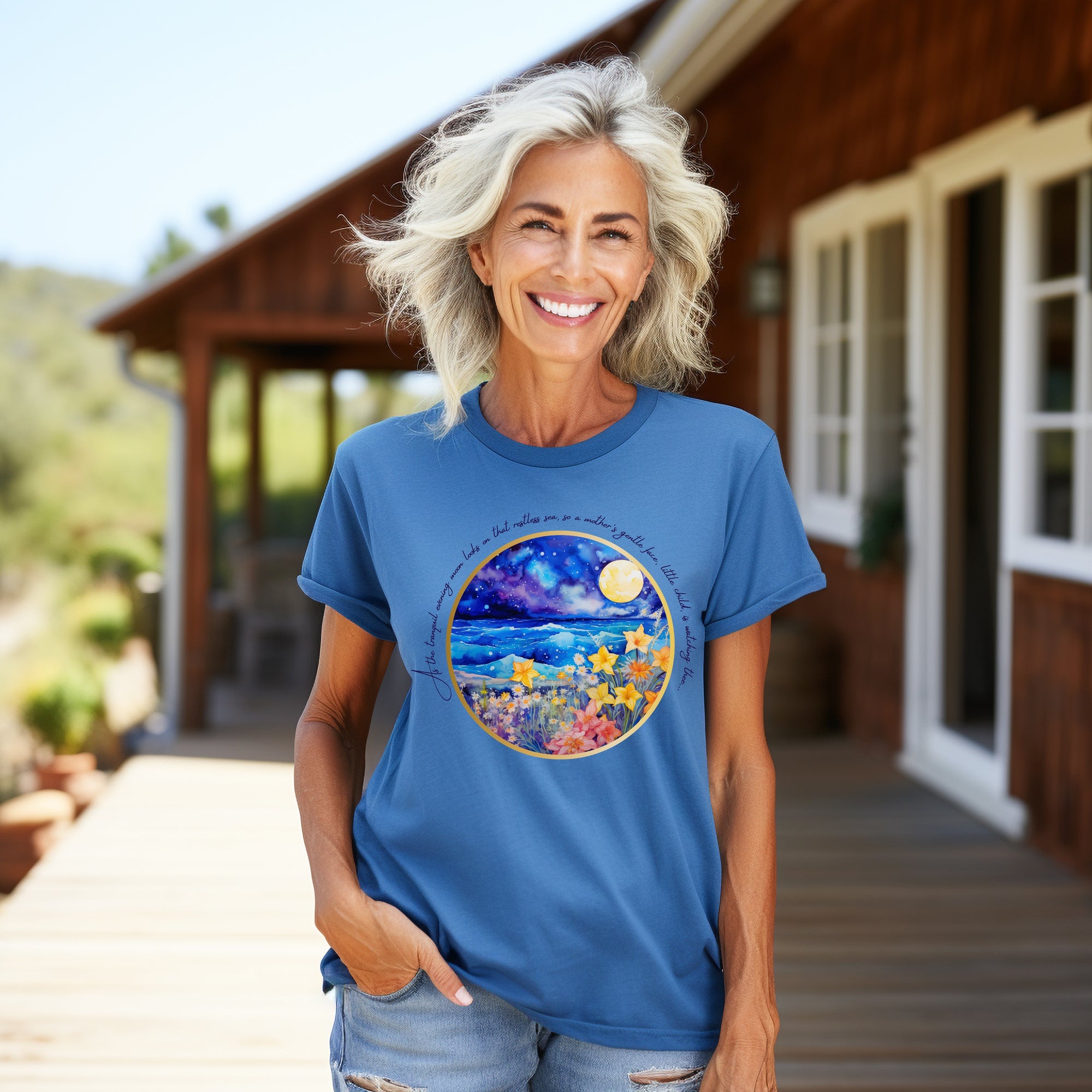 Mother Moon - Personalization option - Unisex Jersey Short Sleeve Tee