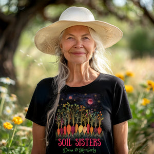 Soil Sisters - Personalization Option - Unisex Jersey Short Sleeve Tee, root, gardener, gardening, sister, mom, aunt, girlfriend, gift for sister, sisterfriend