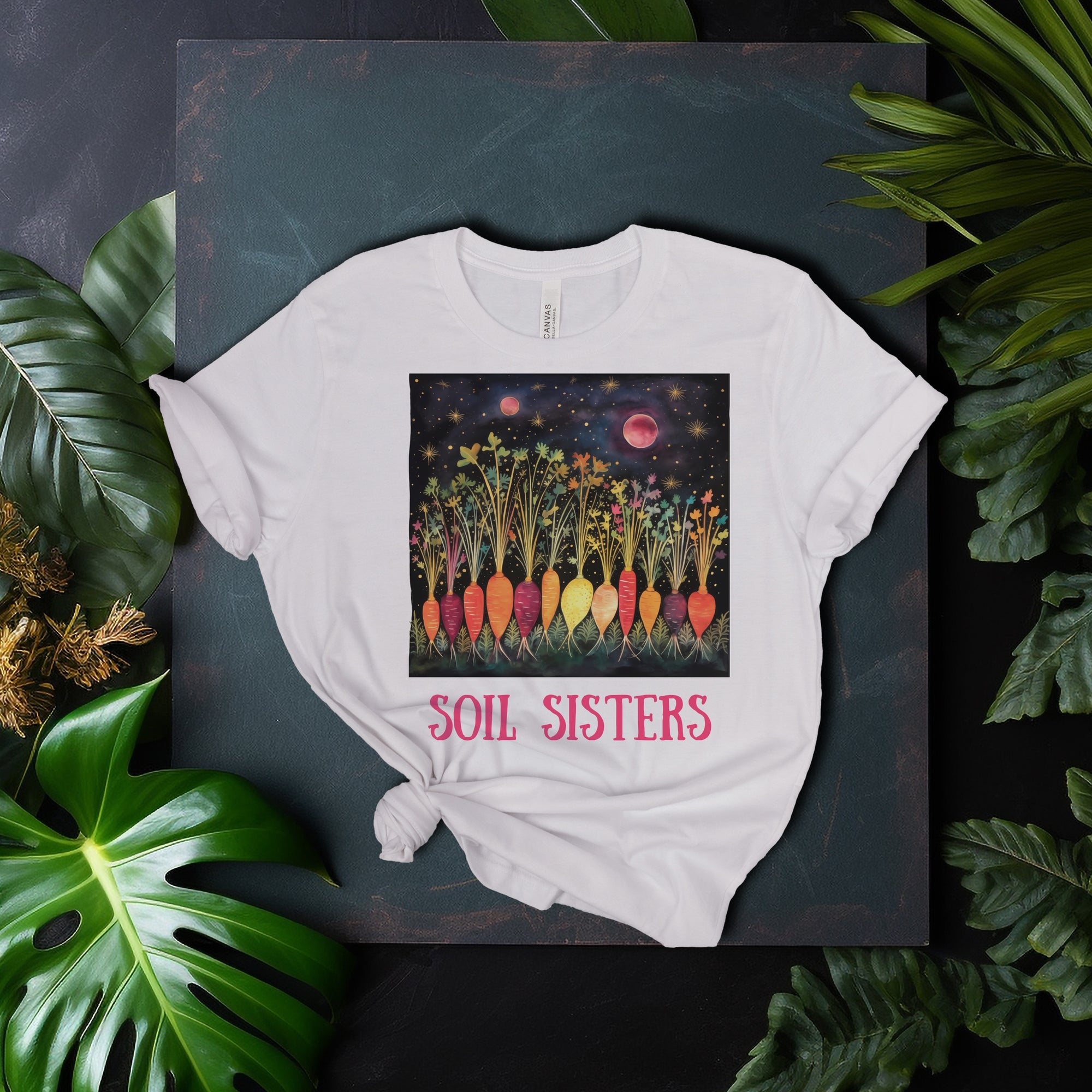 Soil Sisters - Personalization Option - Unisex Jersey Short Sleeve Tee, root, gardener, gardening, sister, mom, aunt, girlfriend, gift for sister, sisterfriend