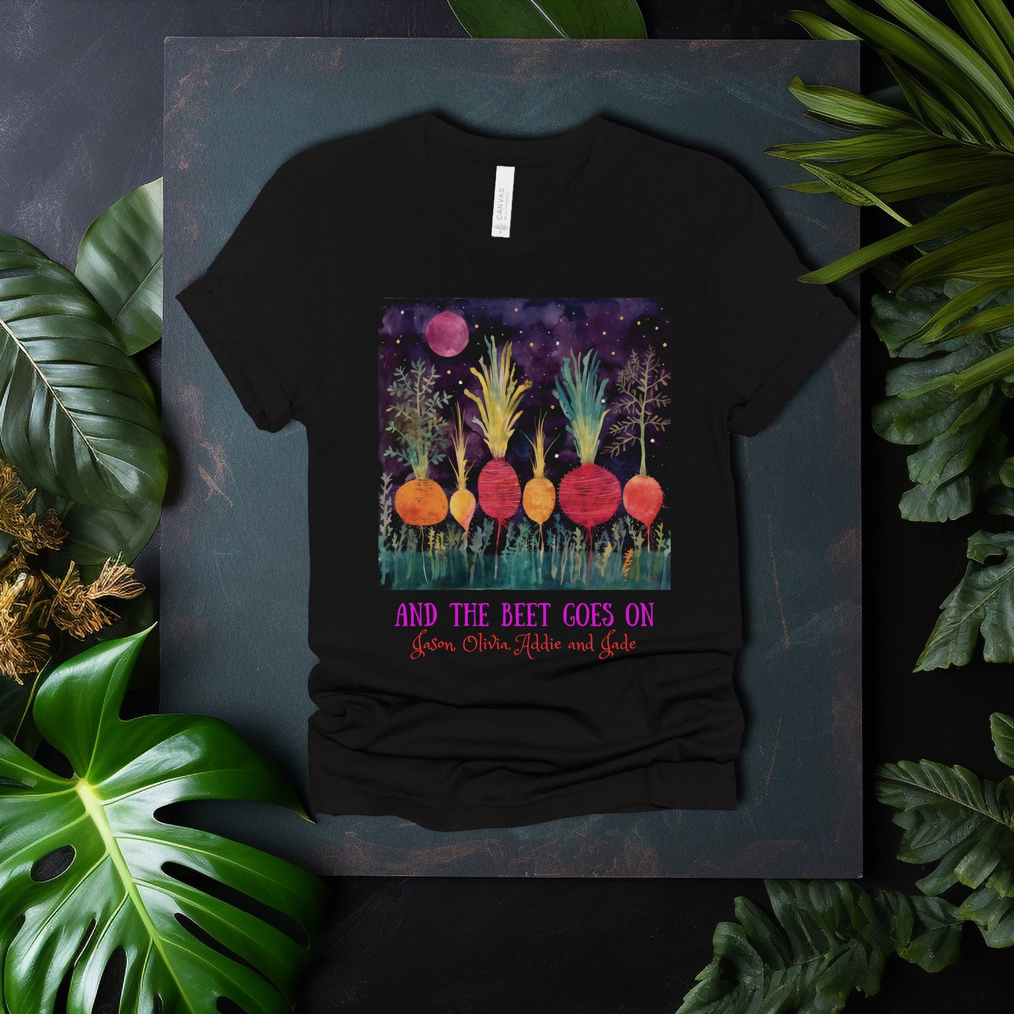 The Beet Goes On - Personalization Option  - Unisex Jersey Short Sleeve Tee